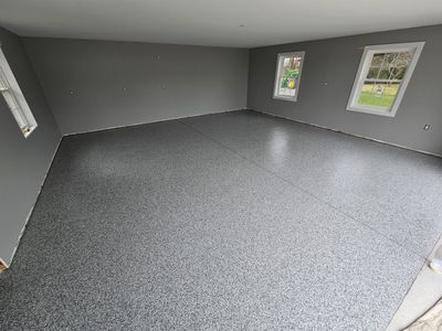 Gravel Flake Garage Floor 
