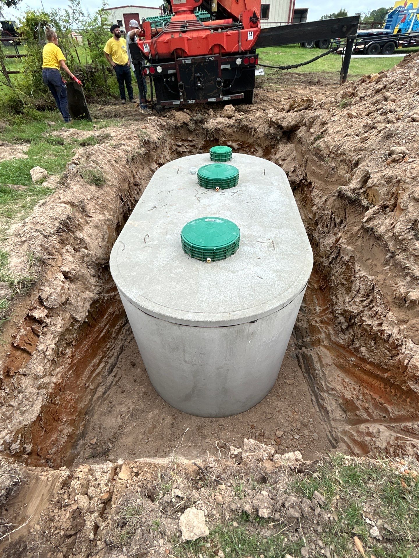 Septic Install Project in Eustace by Rub-A-Dub Plumbing