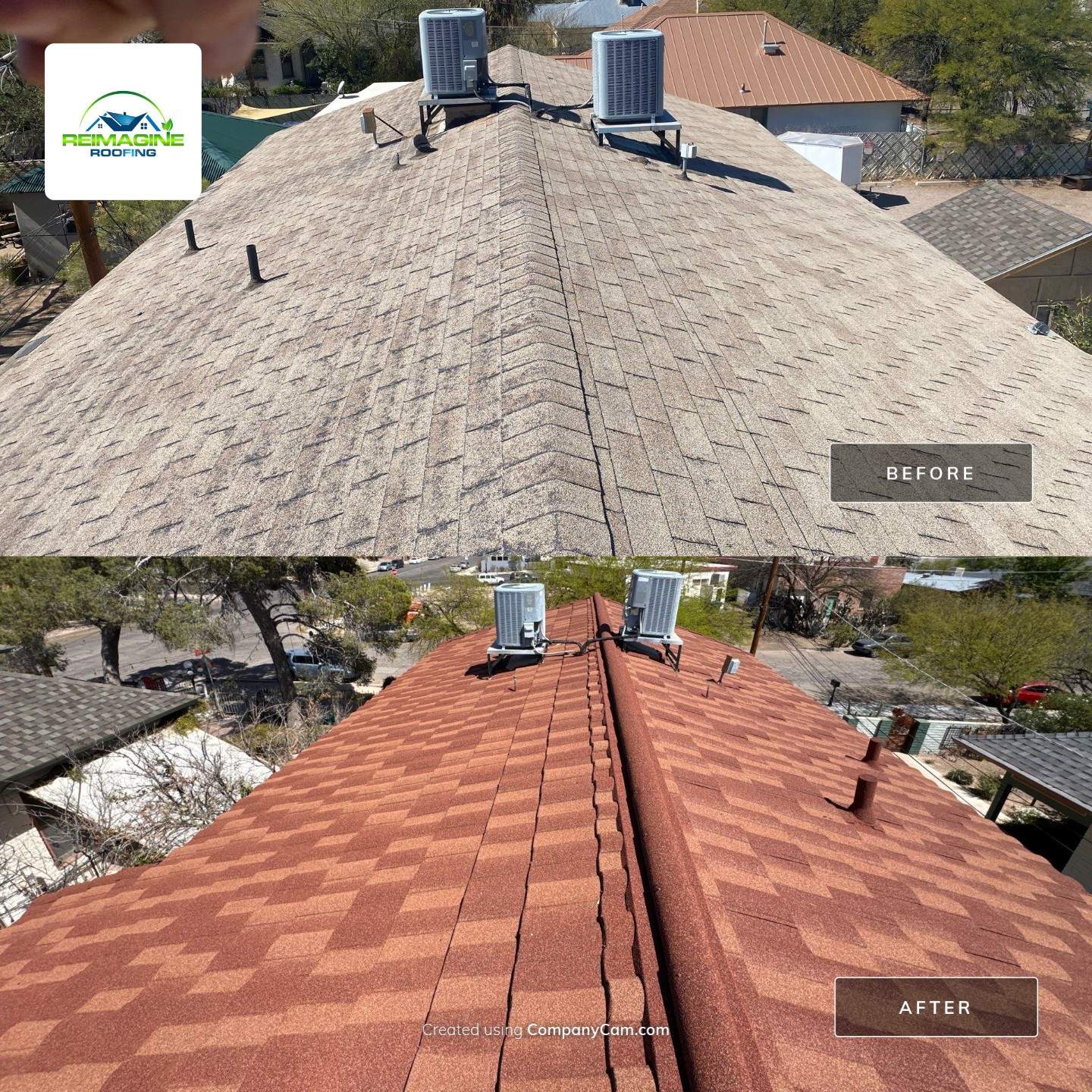 Rustic Red Stone Coated Steel by Reimagine Roofing