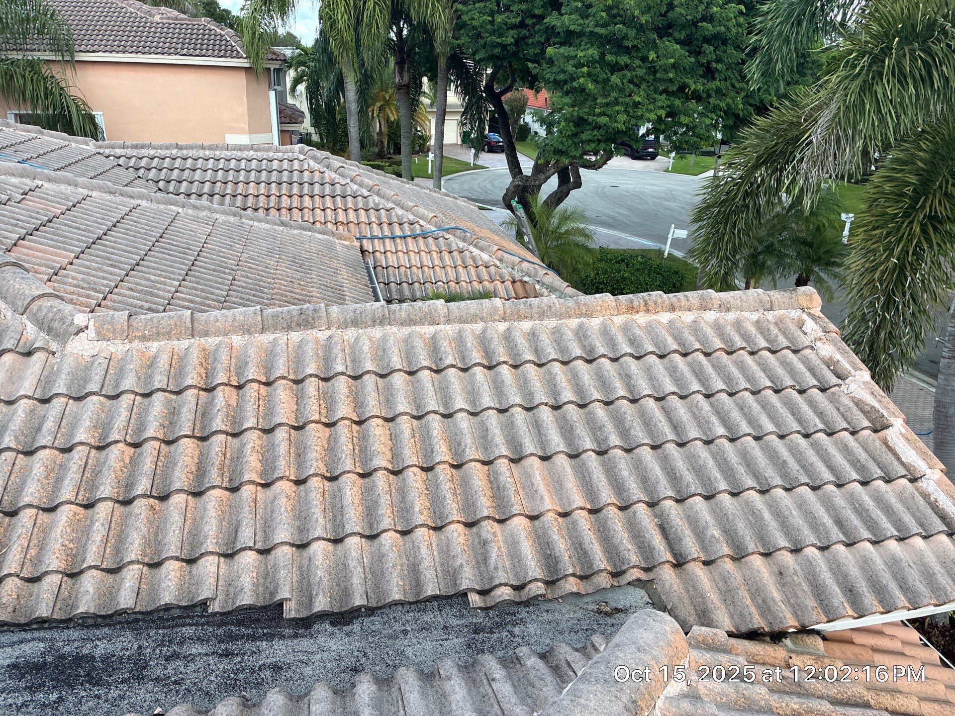 Dirty old Roof Coral Springs by BKB Pressure Cleaning LLC