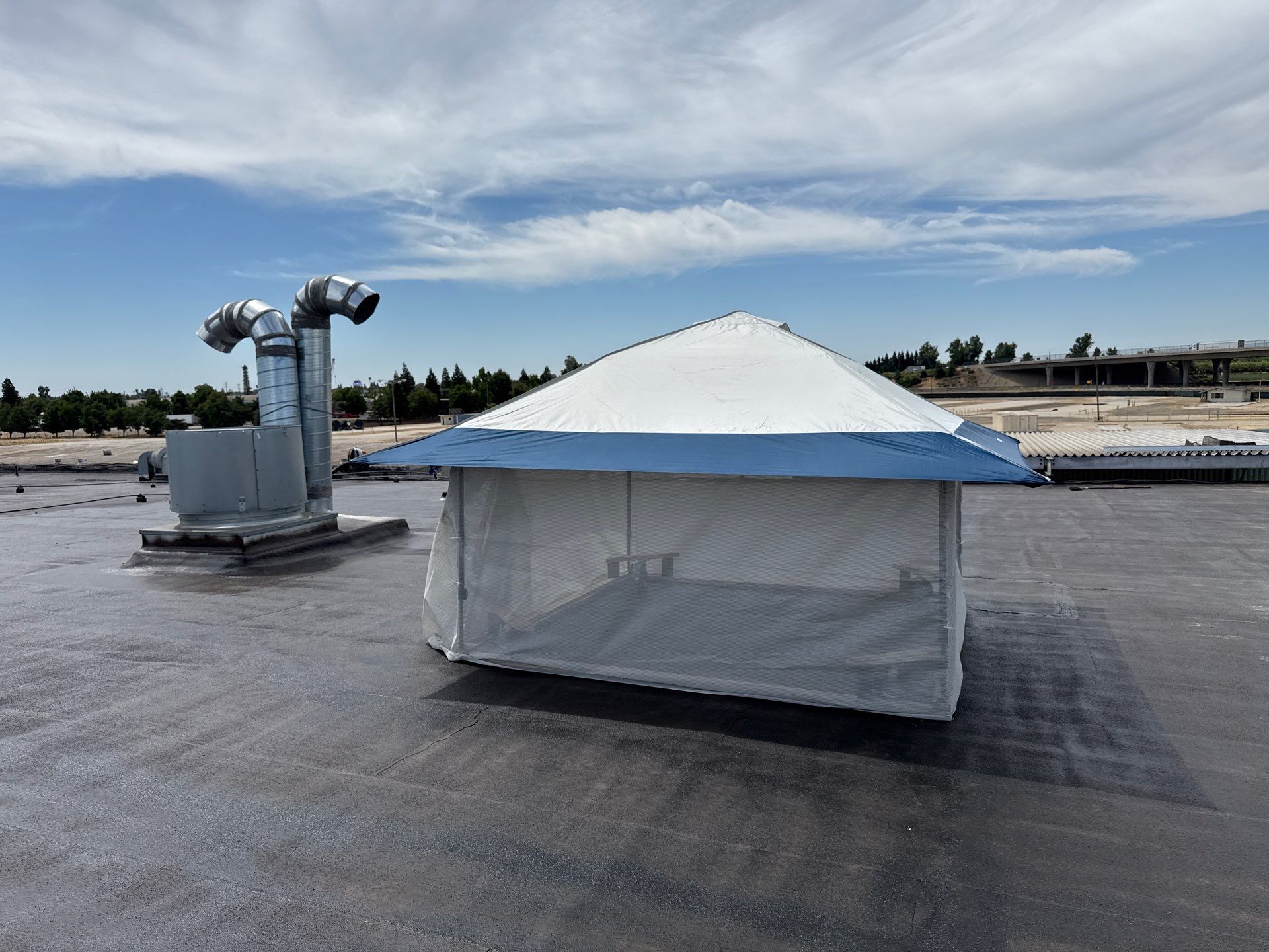 Pro Farms Spray foam roofing project by Straight Edge Roofing Inc