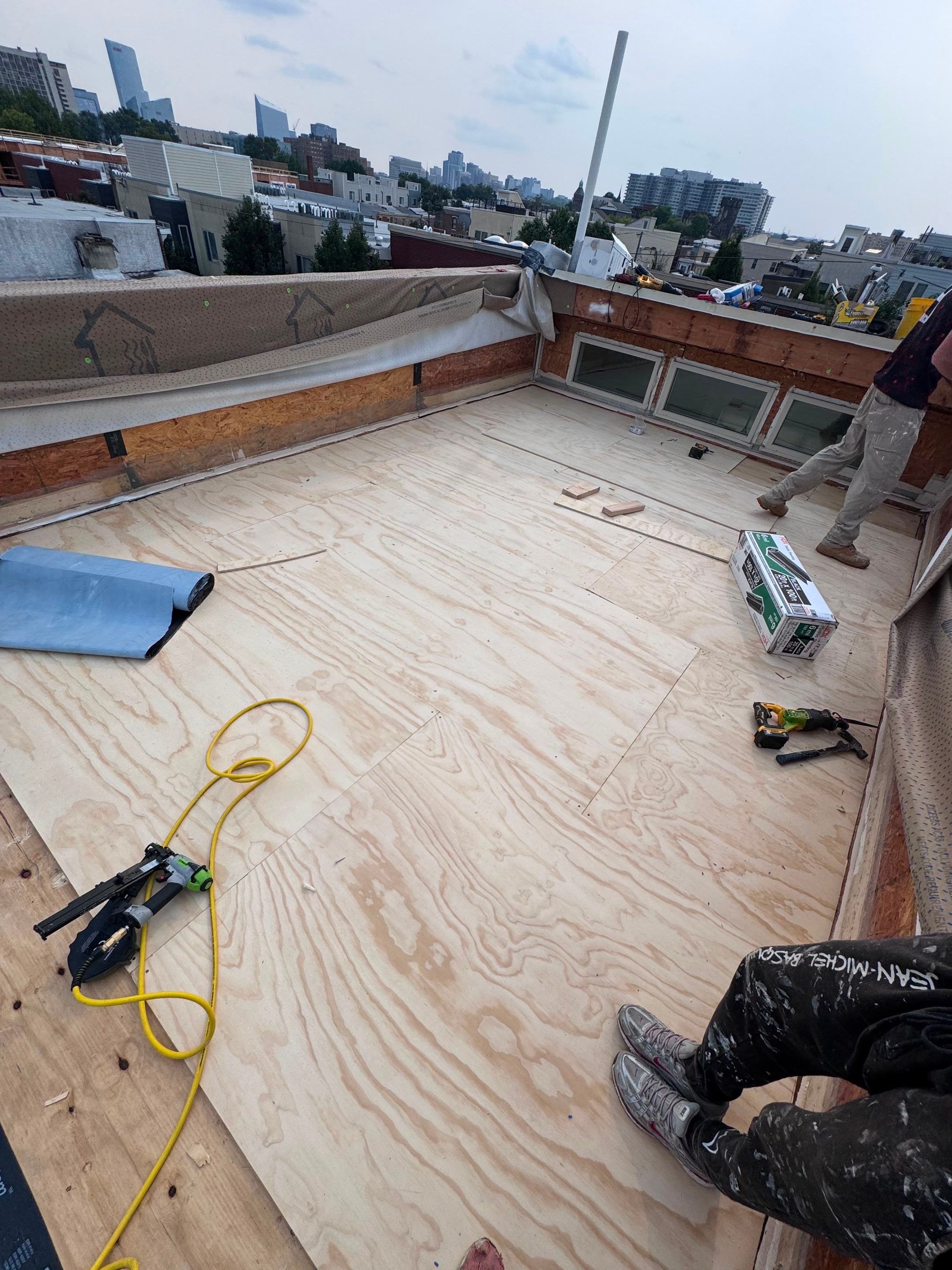 Fiberglass roof deck replacement Project by Philadelphia Quality Roofing by Philadelphia Quality Roofing