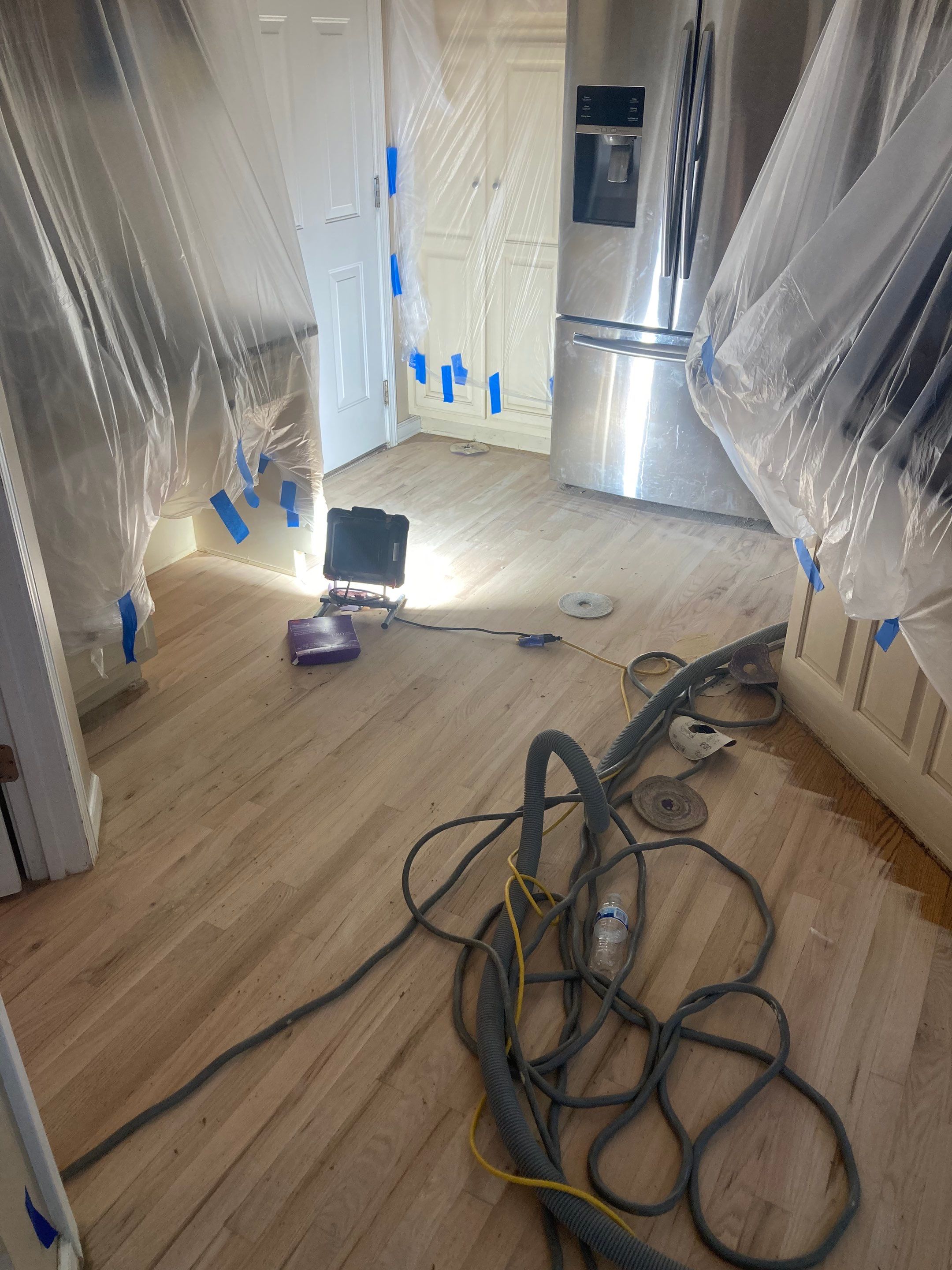 Refinish Red Oak hardwood by Footprints Floors of Nashville