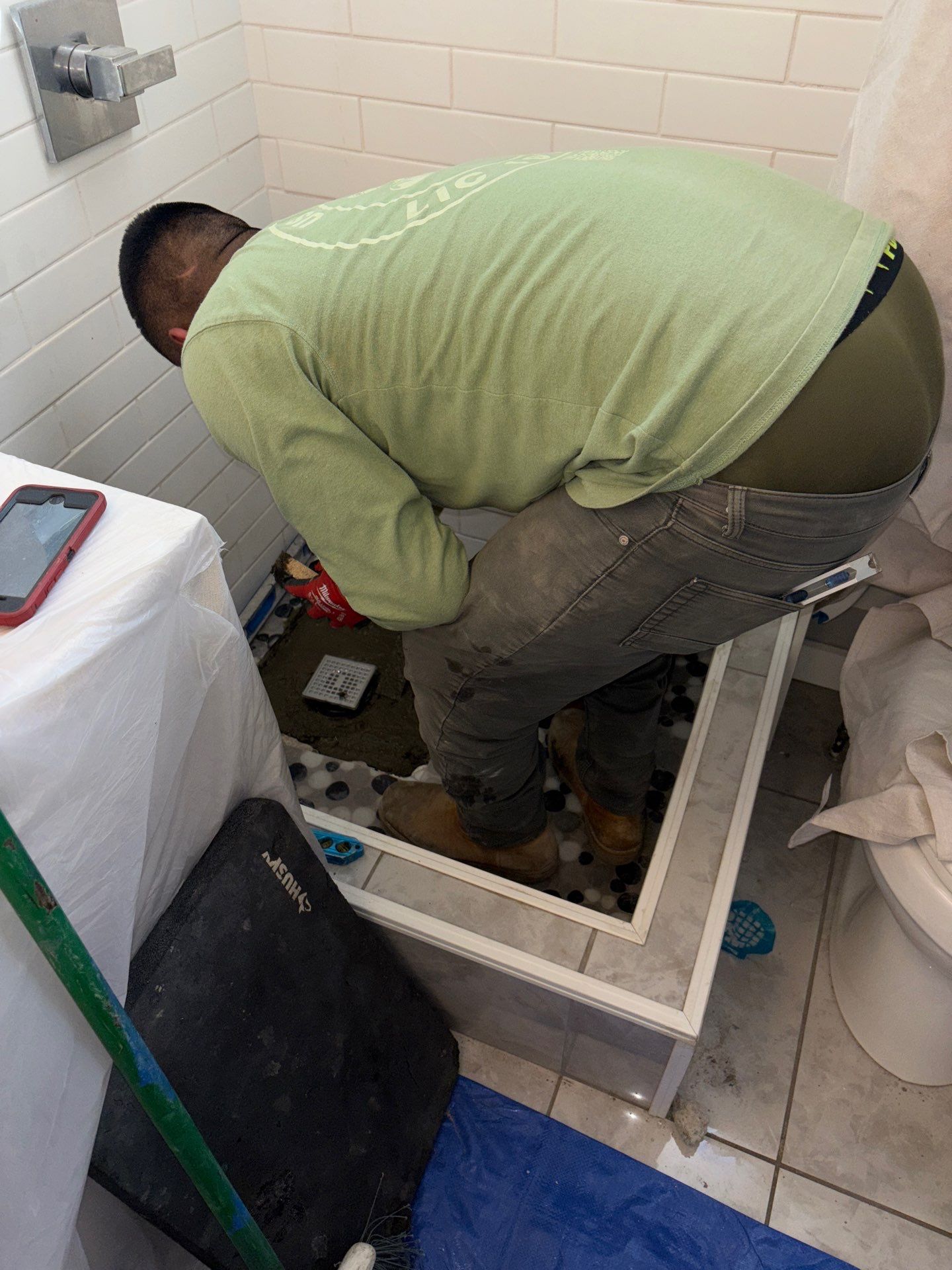 Piping and Draining for a Shower by Us Plumbing