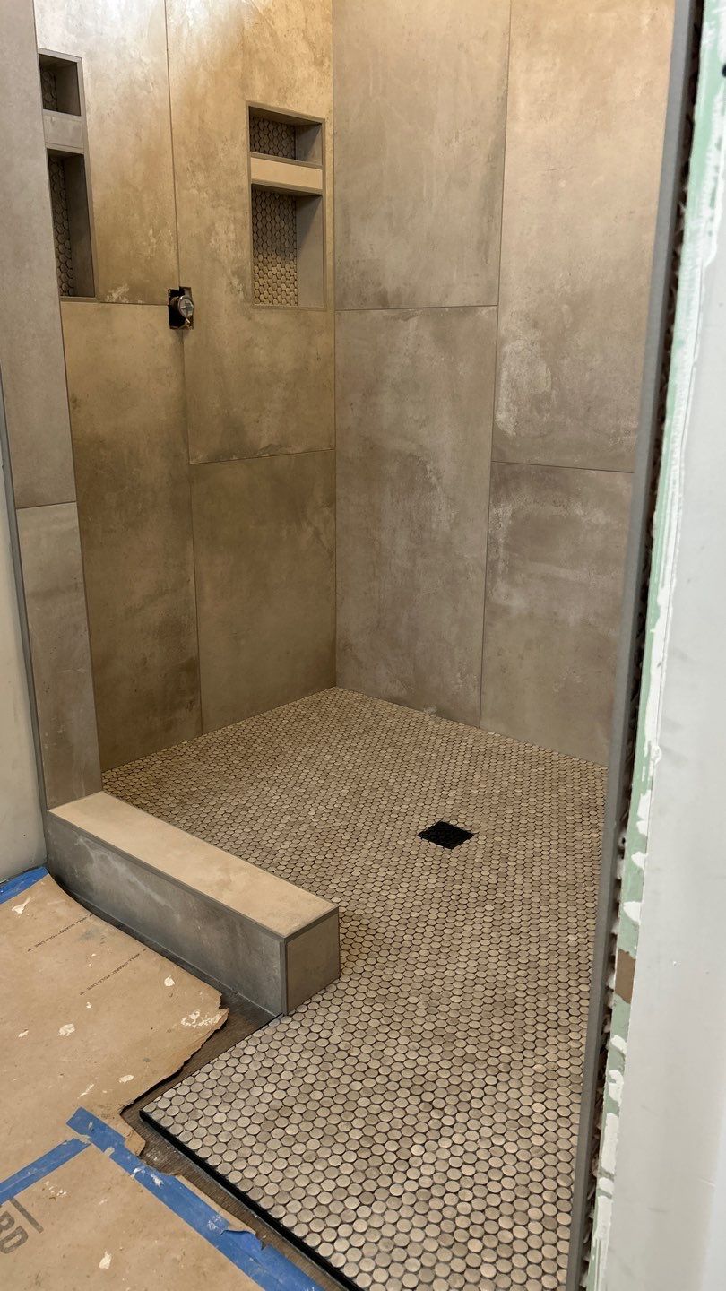 Stunning Tile Shower Installation  by Footprints Floors of Nashville