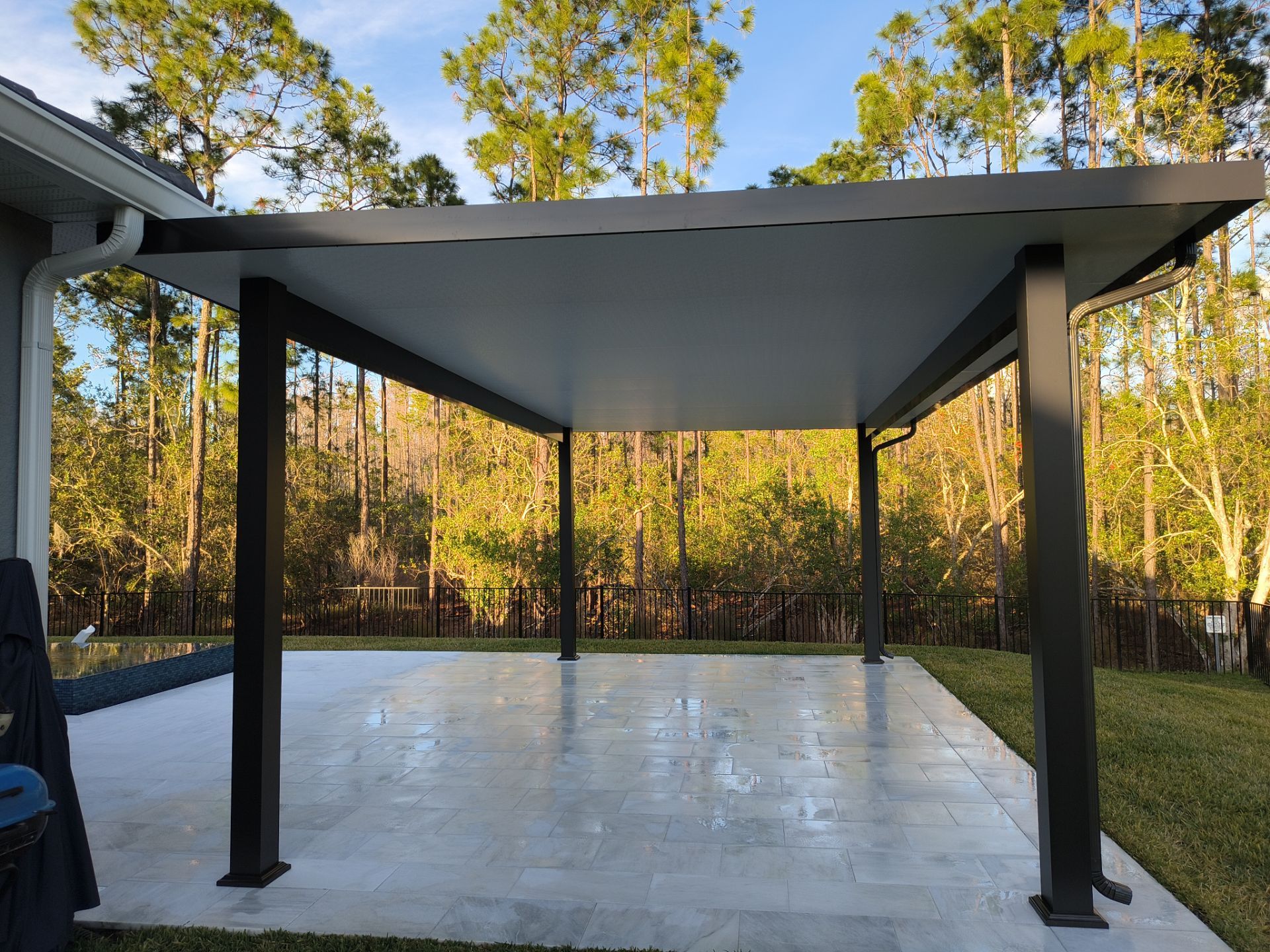 Modern Freestanding Insulated Pavilion | Windermere Poolside Oasis by Orlando pergolas