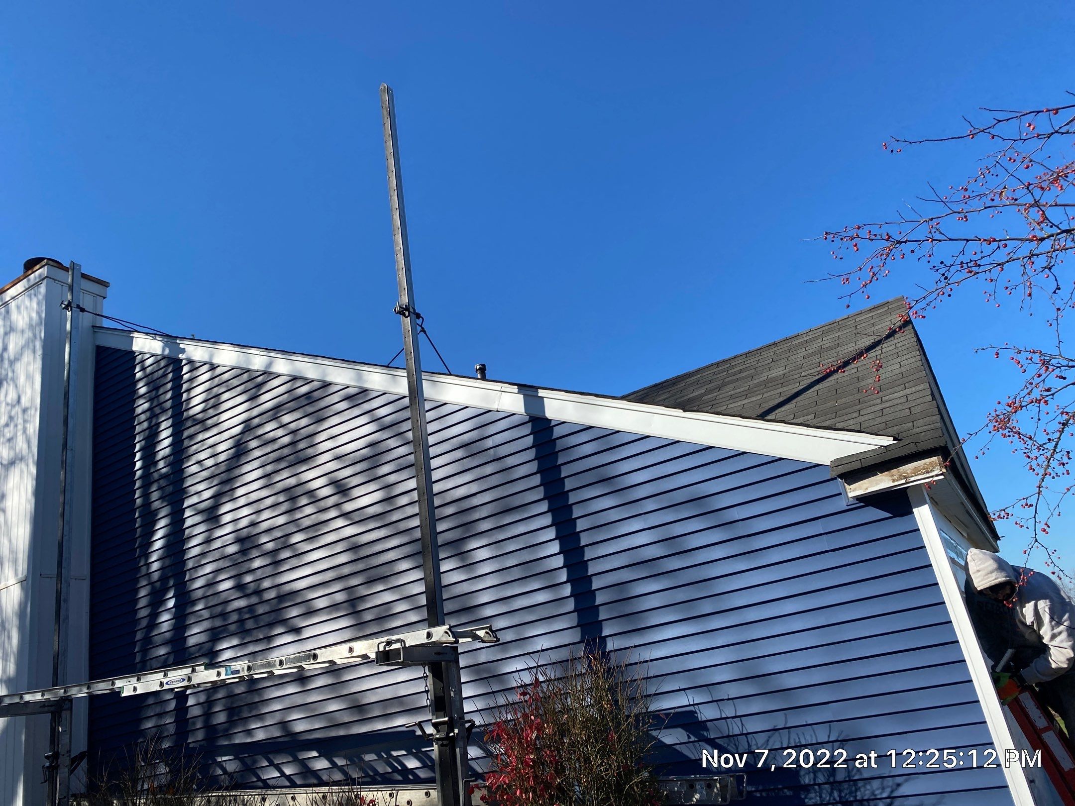 Siding Replacement using Certainteed Restoration Classic D4 Midnight Blue by 180 Contractors