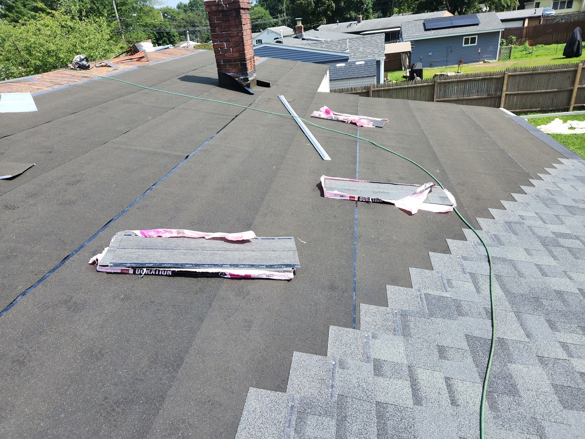 Residential Roofing Installation using Owens Corning TruDefinition Duration AR - Estate Gray by A Plus Exterior