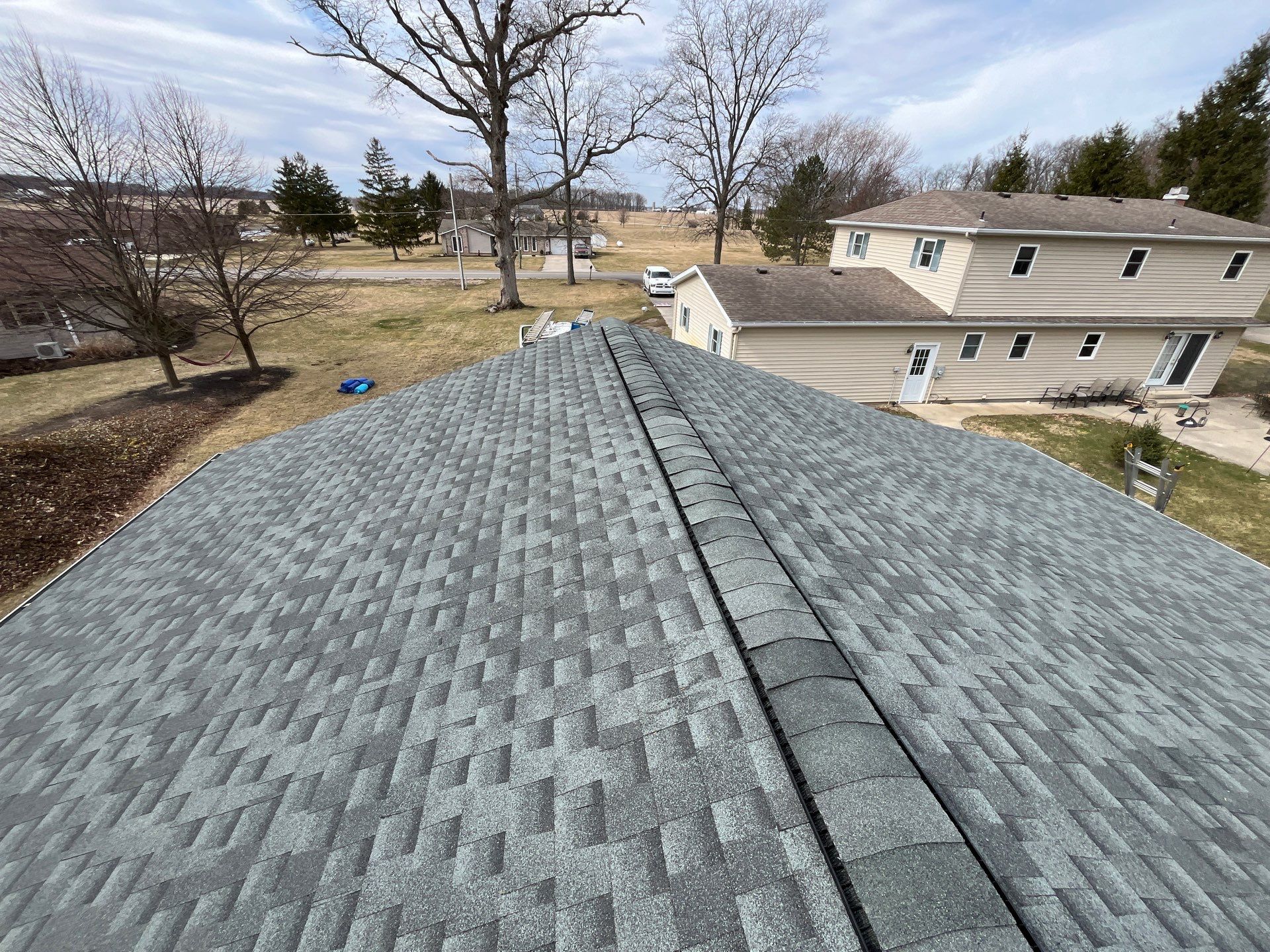 Residential Roofing Installation using GAF Timberline HDZ Slate by Nitro Roofing and Construction