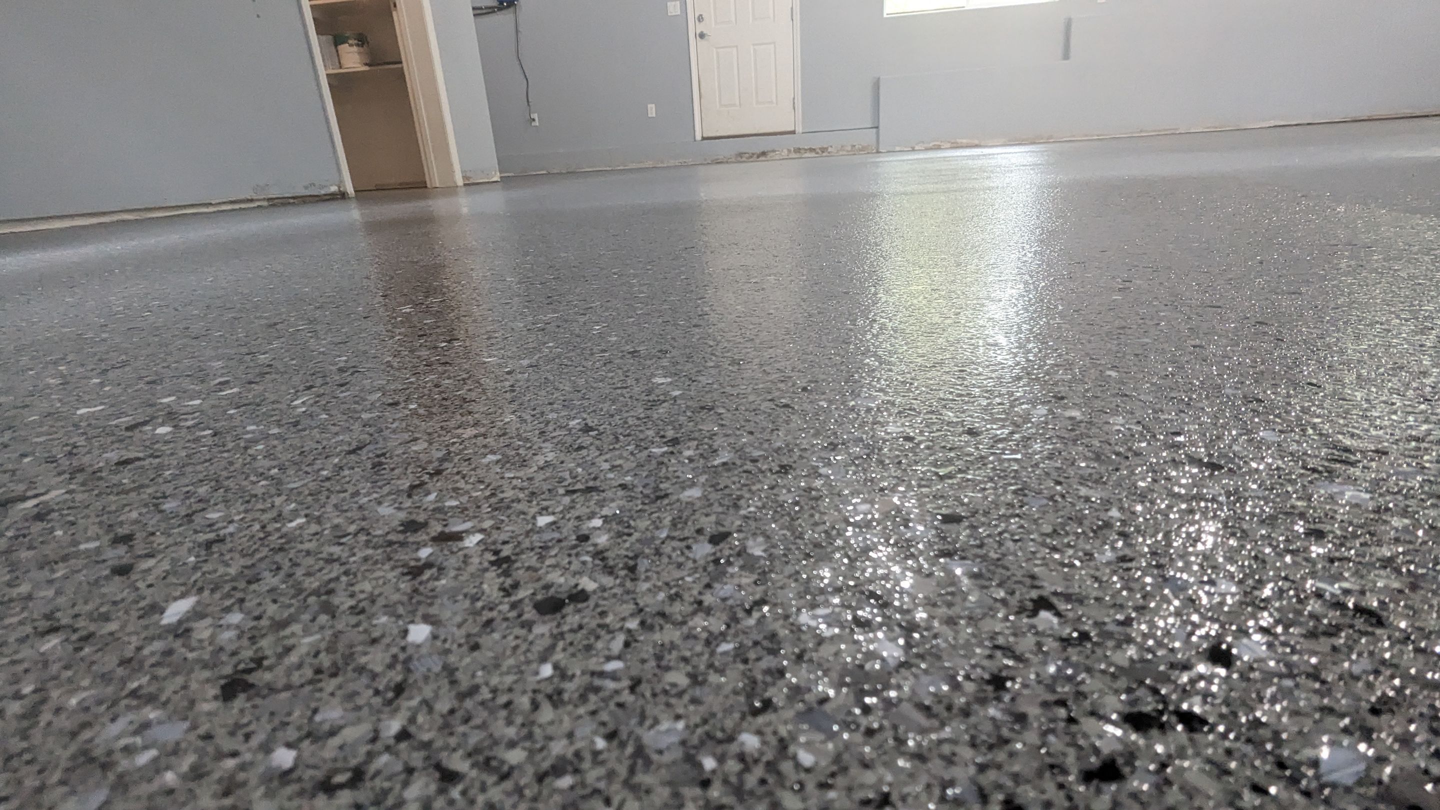Garage Transformation using Slate Hybrid by Croc Coatings, LLC