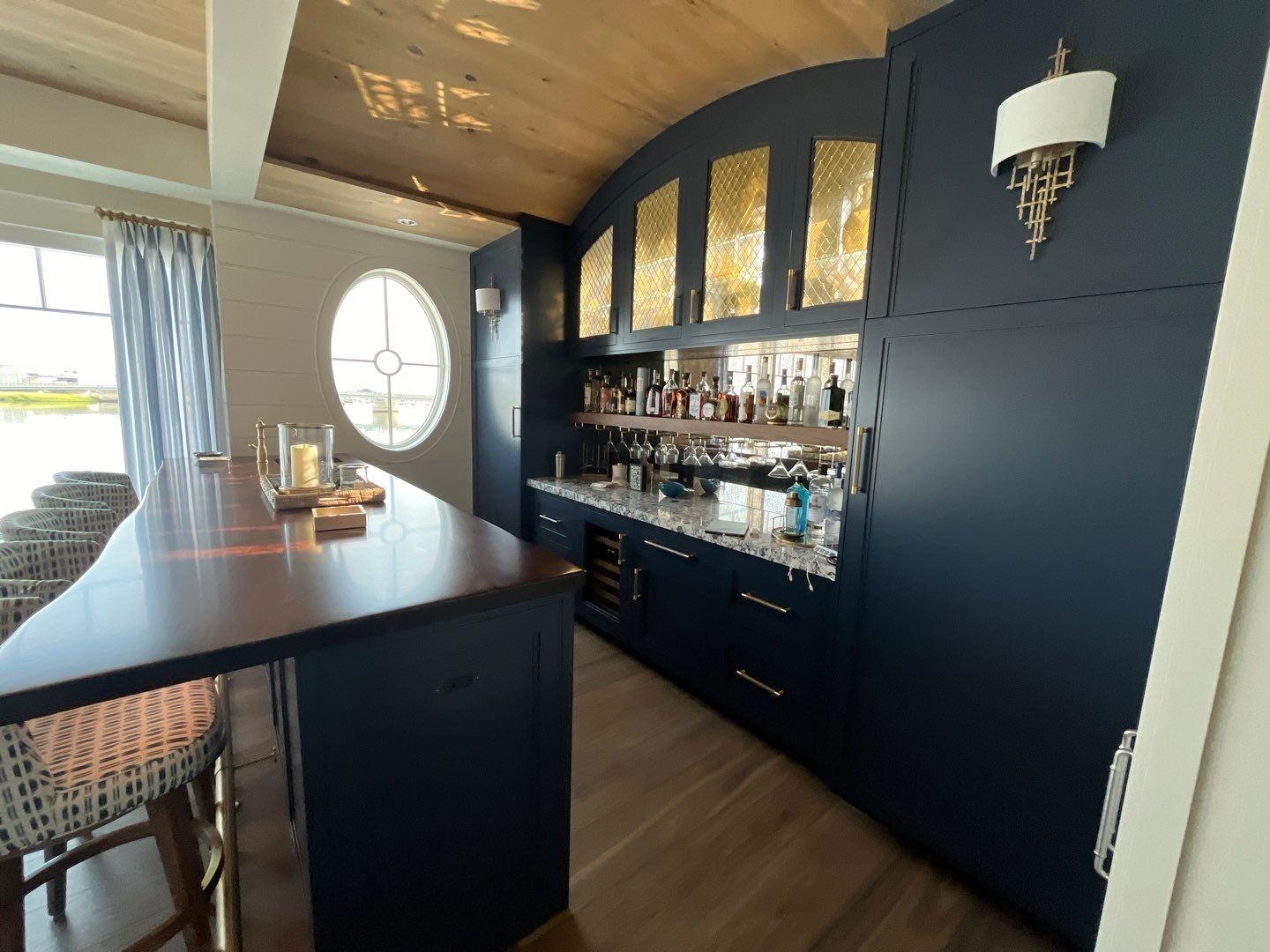 Luxury Wine Cabinets Refinishing - Stone Harbor by FreshCoat Works LLC