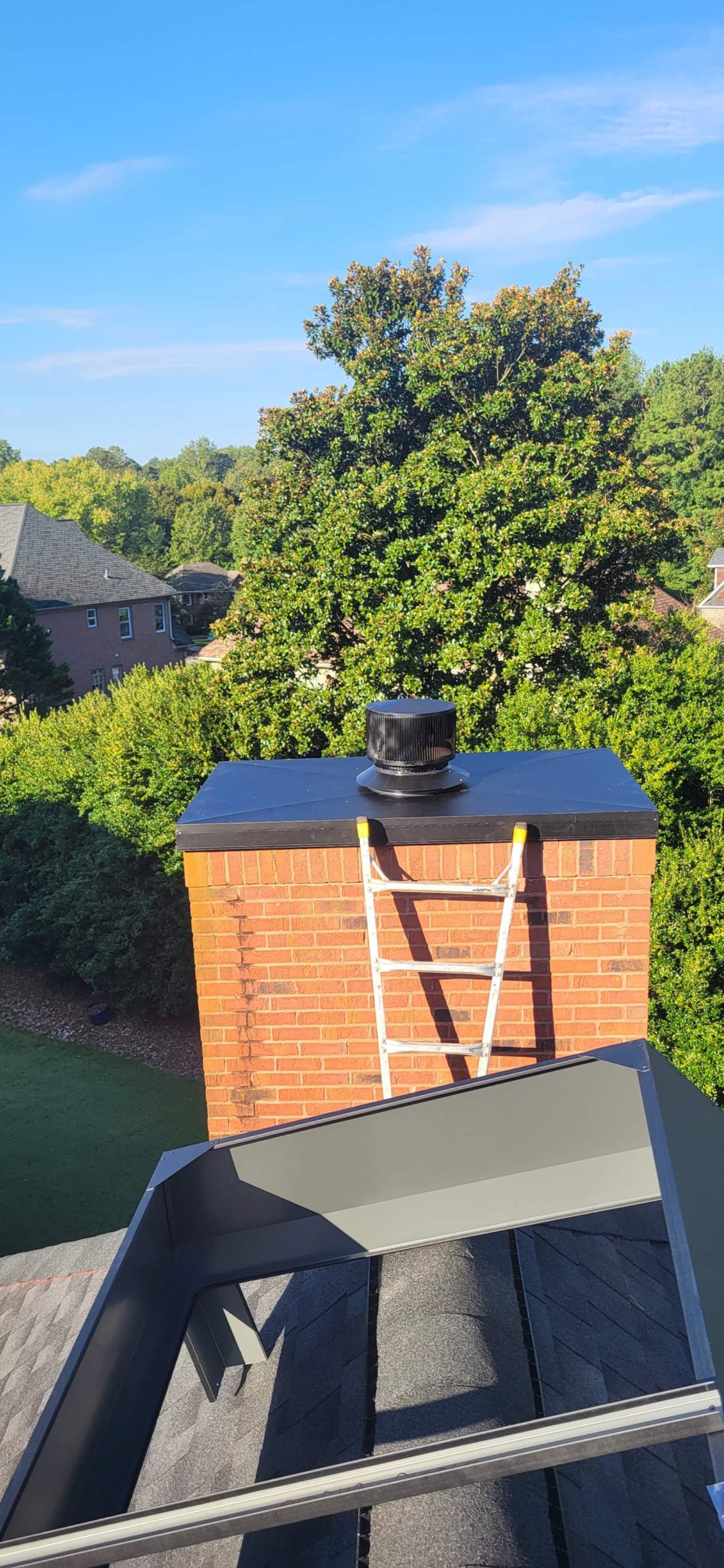 Dunwoody Mill Ct Gutter System & Chimney Cap Replacement   by Dom Roofing & Restoration