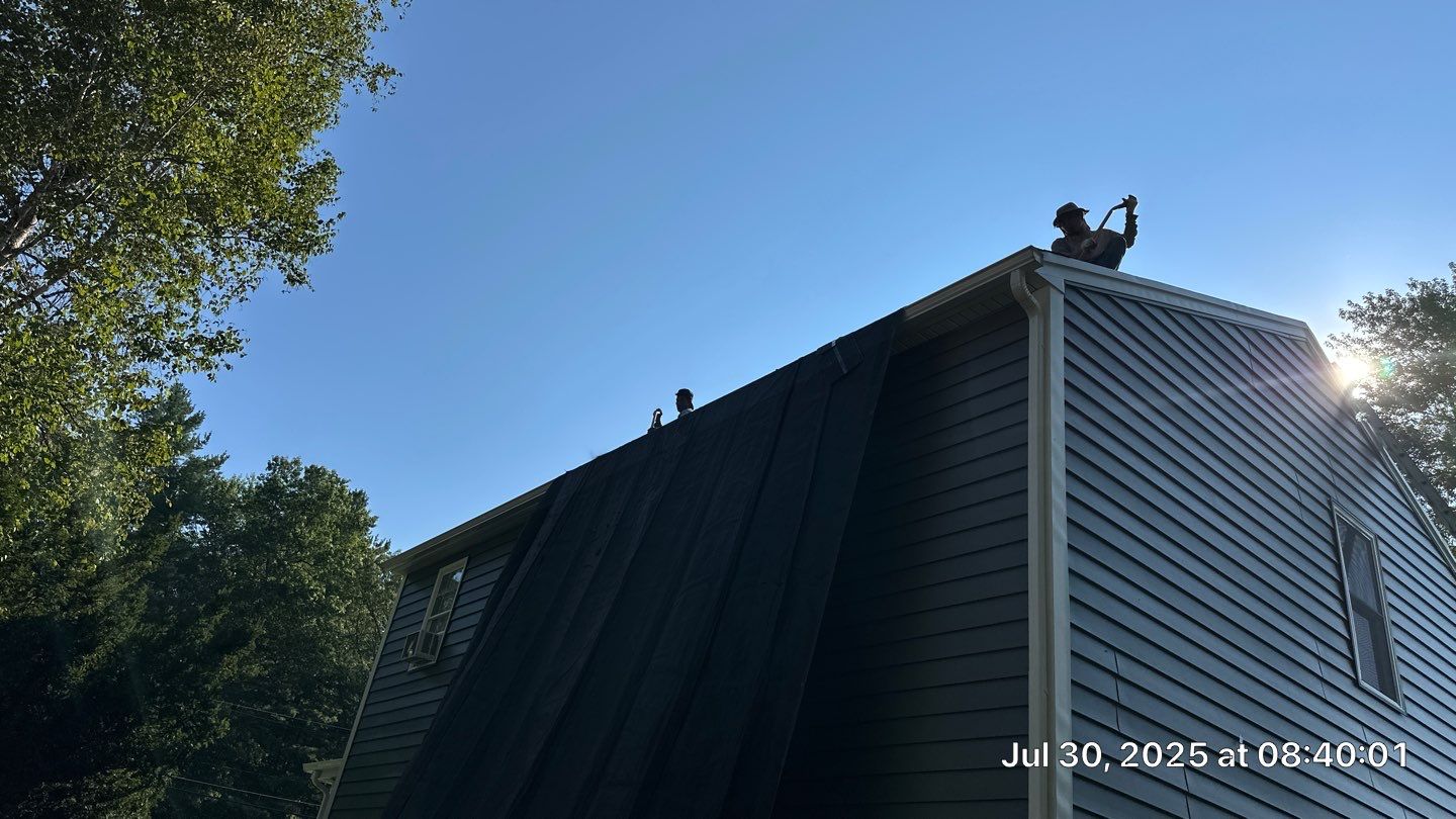 Full Roof Replacement & Farmers Porch Restoration – Asphalt + Standing Seam Metal by Mighty Dog Roofing of Greater Middlesex County