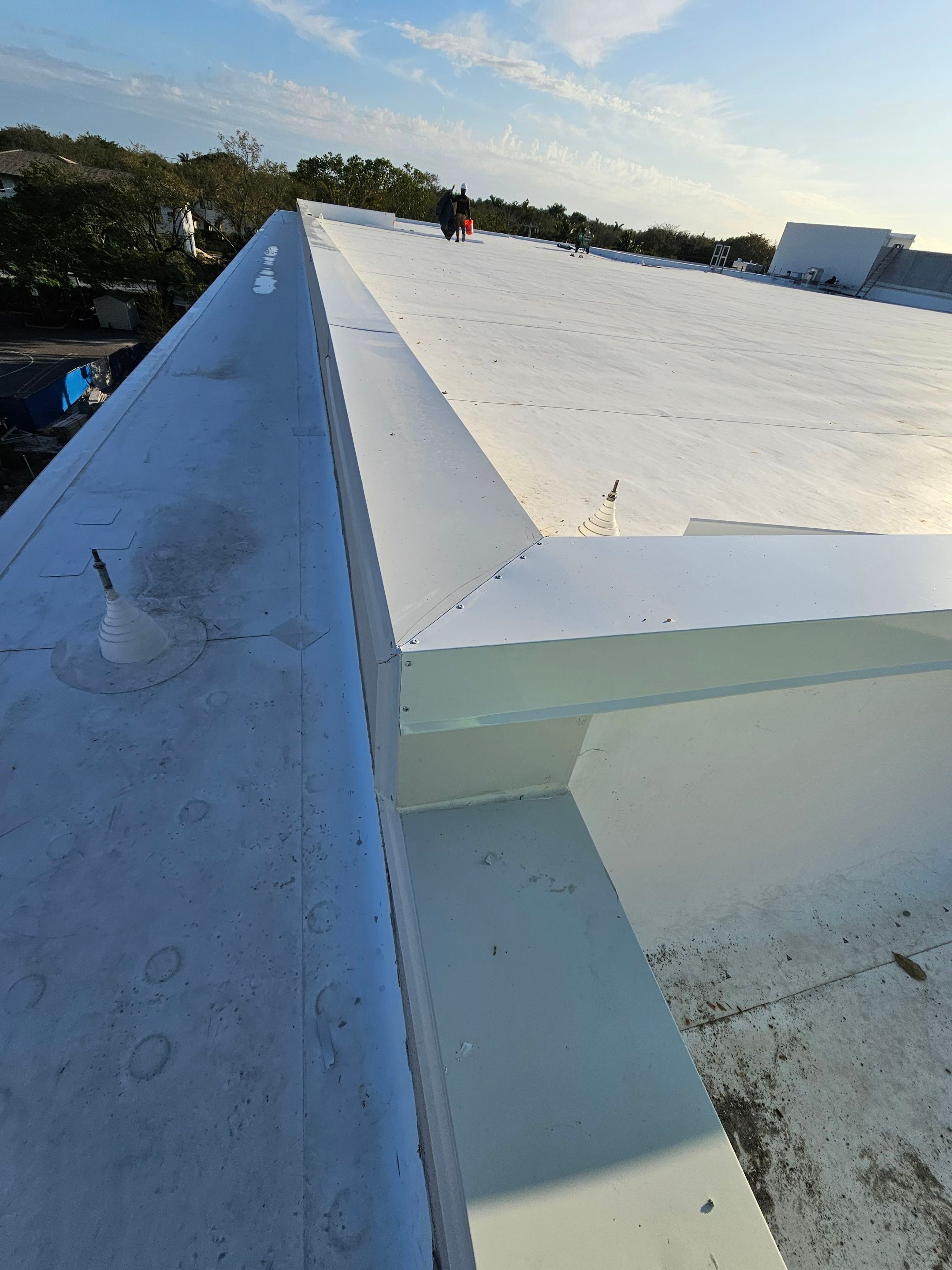 Commercial TPO Membrane Roof Installation at Pinecrest Educational Facility by AJF ROOFING INC