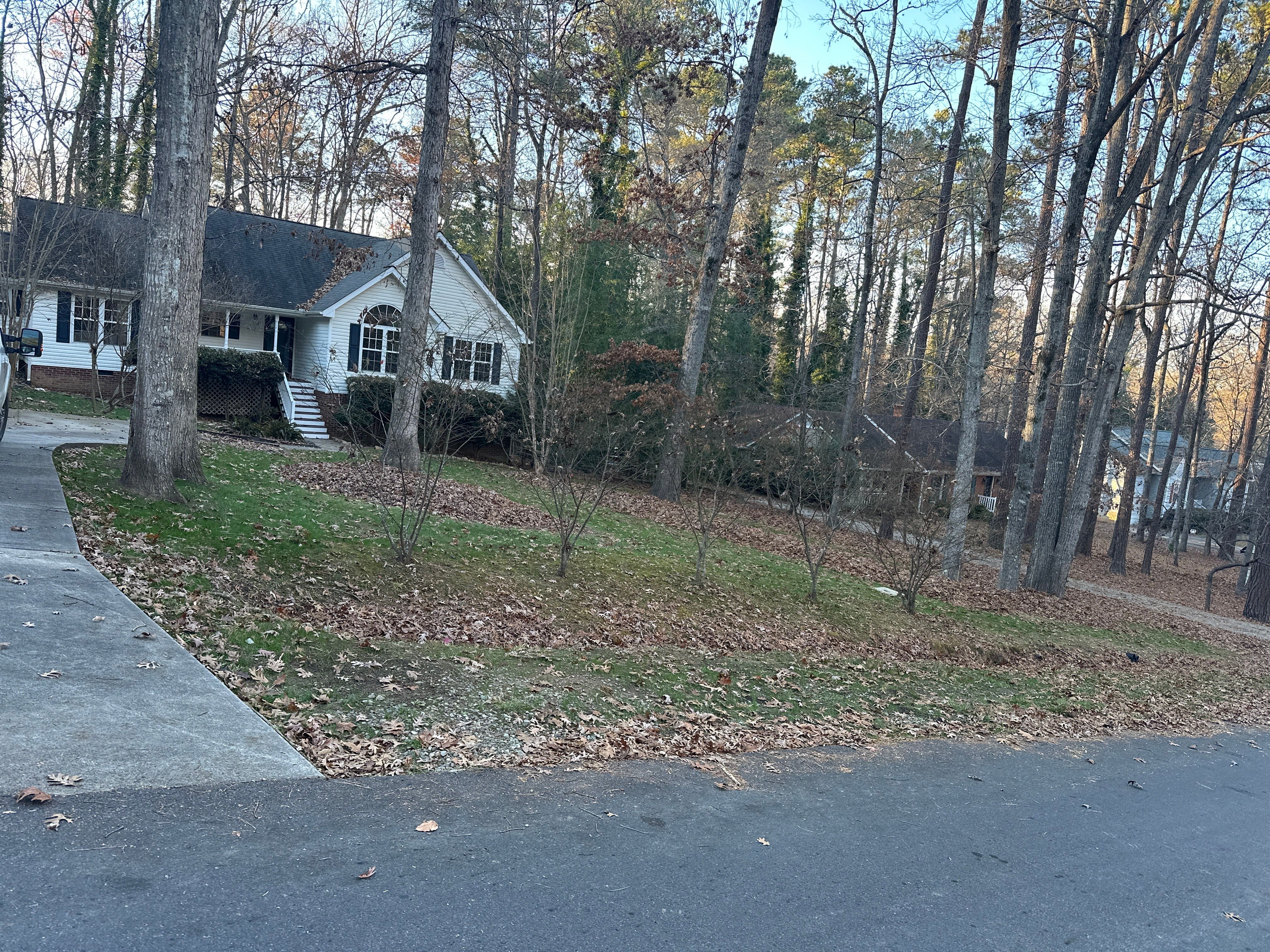 Leaf blowing by Martinez Brother’s Nc Landscaping Inc
