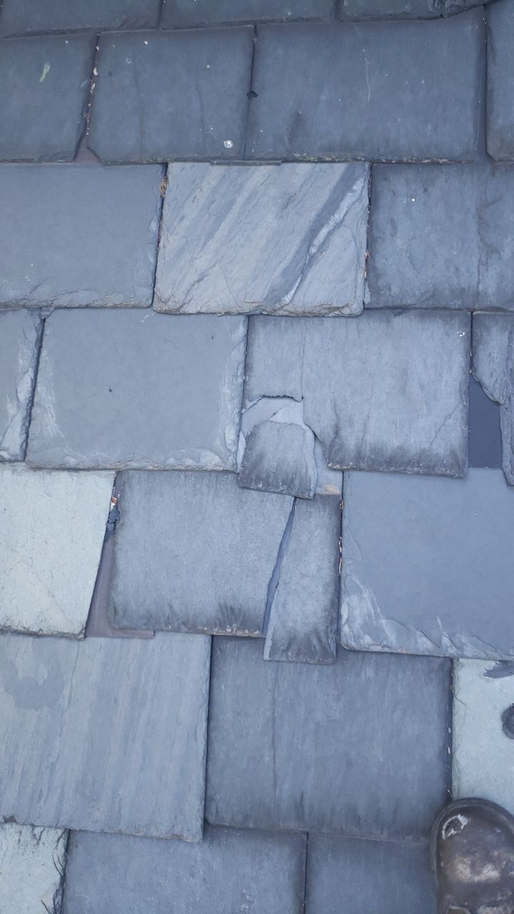 Slate Roof Repair & Gutter Cleaning in Roland Park by Roof Right Inc