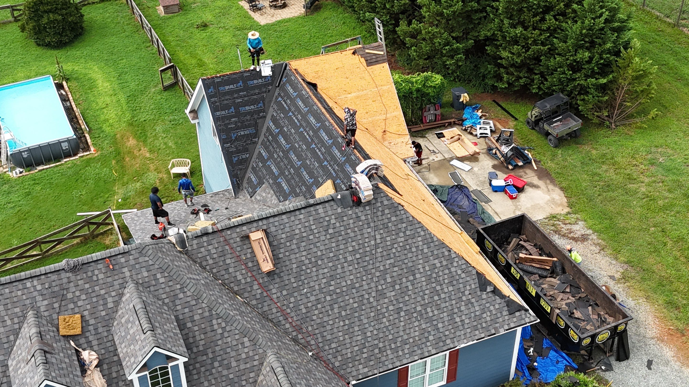 Roof and gutters replacement by hail damage by Just Brilliant Restoration JBR