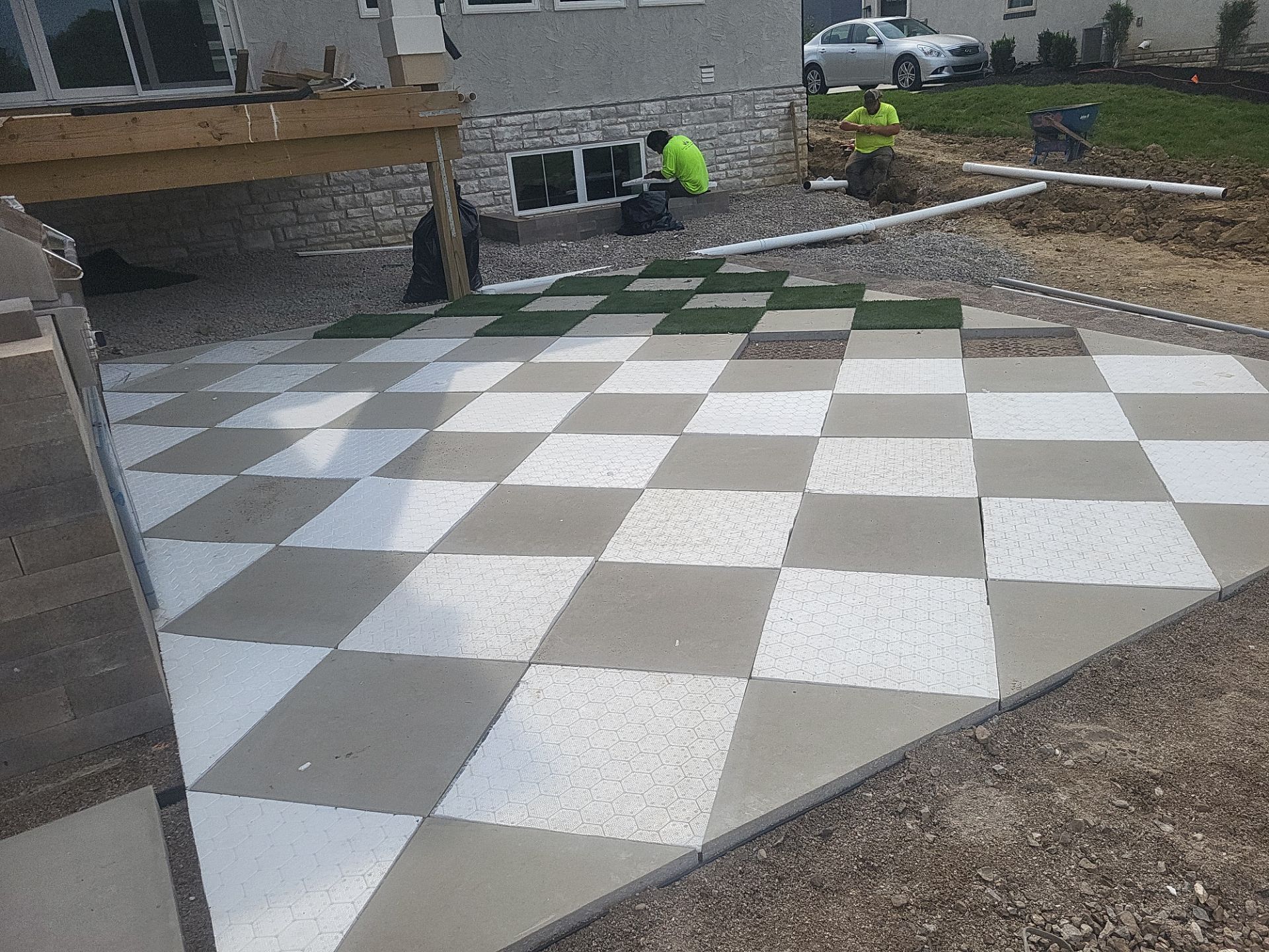 Checkerboard Turf Patio by Southwest Greens Midwest
