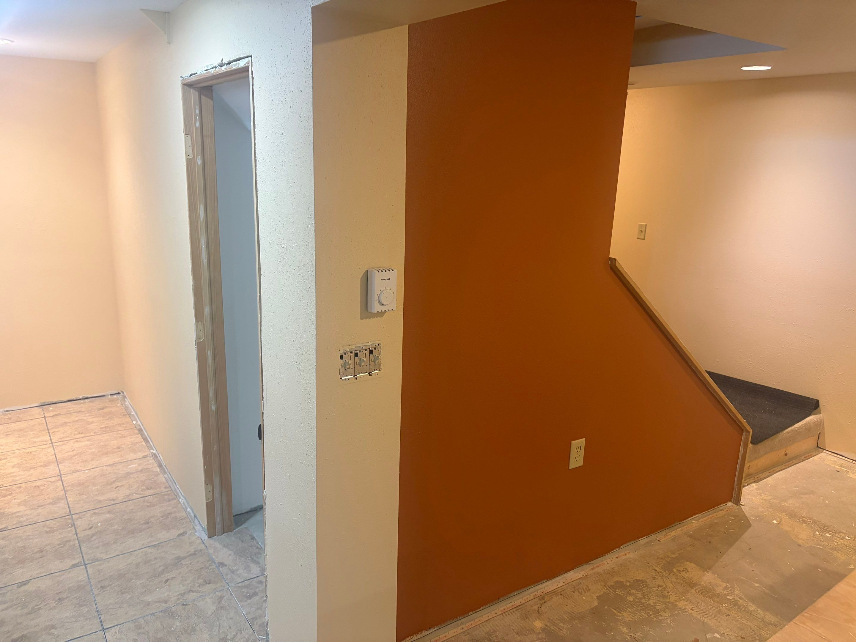 Basement Kitchen Renovation and Interior Wall Finishing in Brookfield by OCS Contracting Services