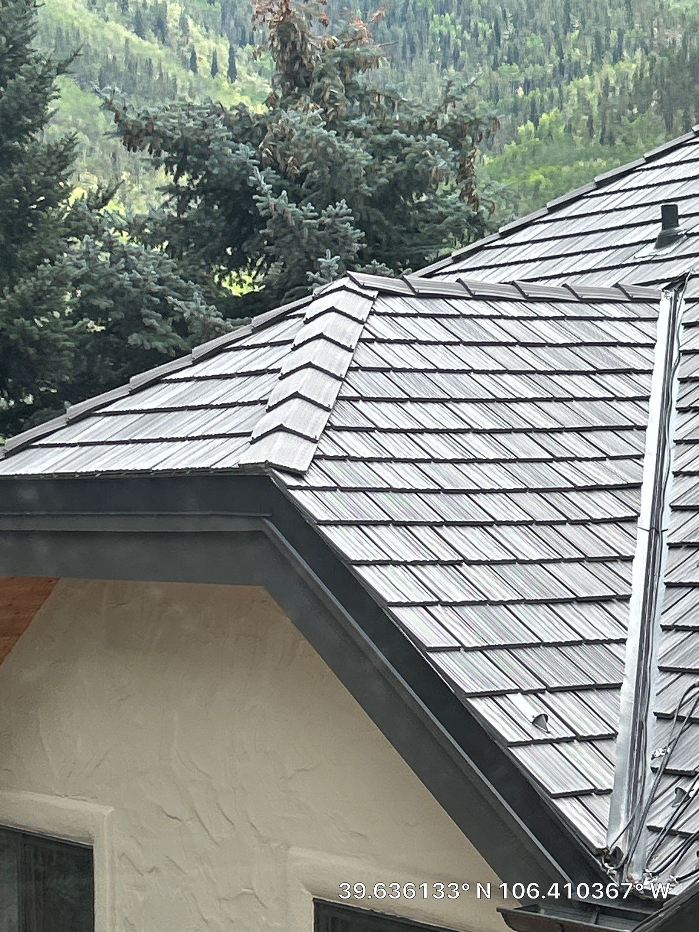 Synthetic Shake Roofing and Stucco Exterior Installation in Vail by CompanyCam Sales Demo