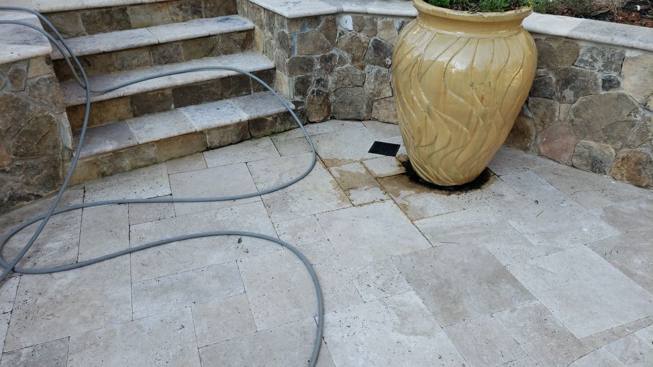 Gutter Cleaning using water by Power Wash Masters LLC