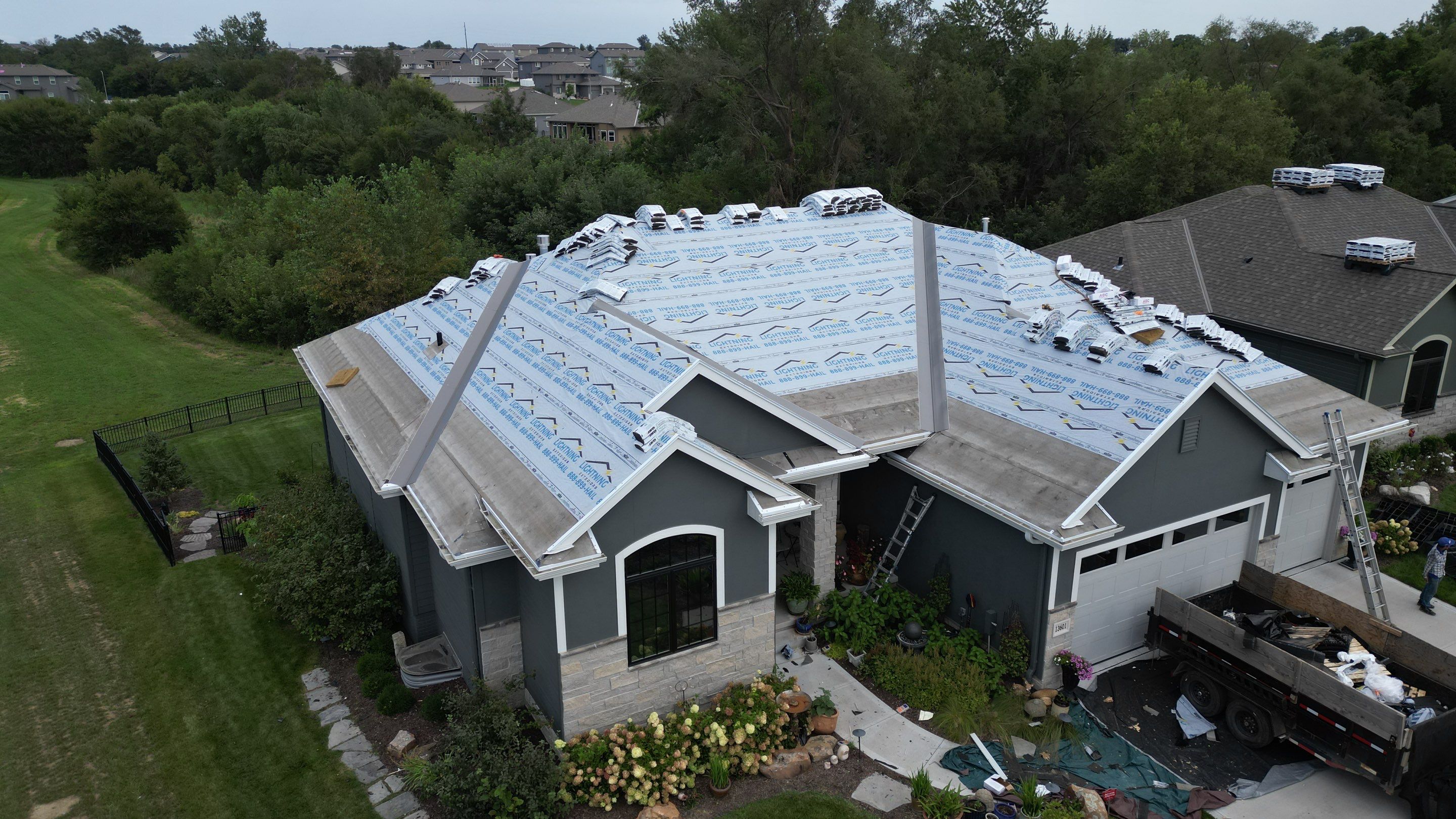 Residential Roofing Installation using IKO Nordic Cornerstone Impact Resistant Class 4 by Lightning Exteriors