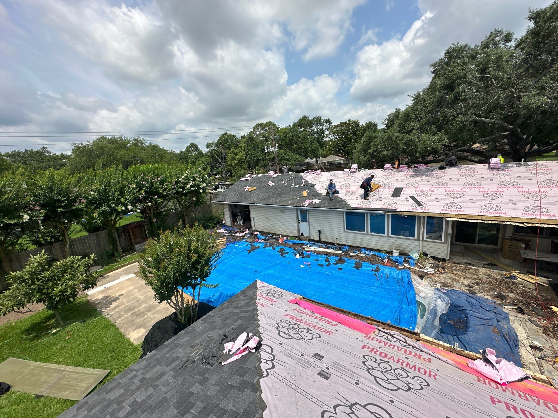 Project in Houston by Motion Roofing