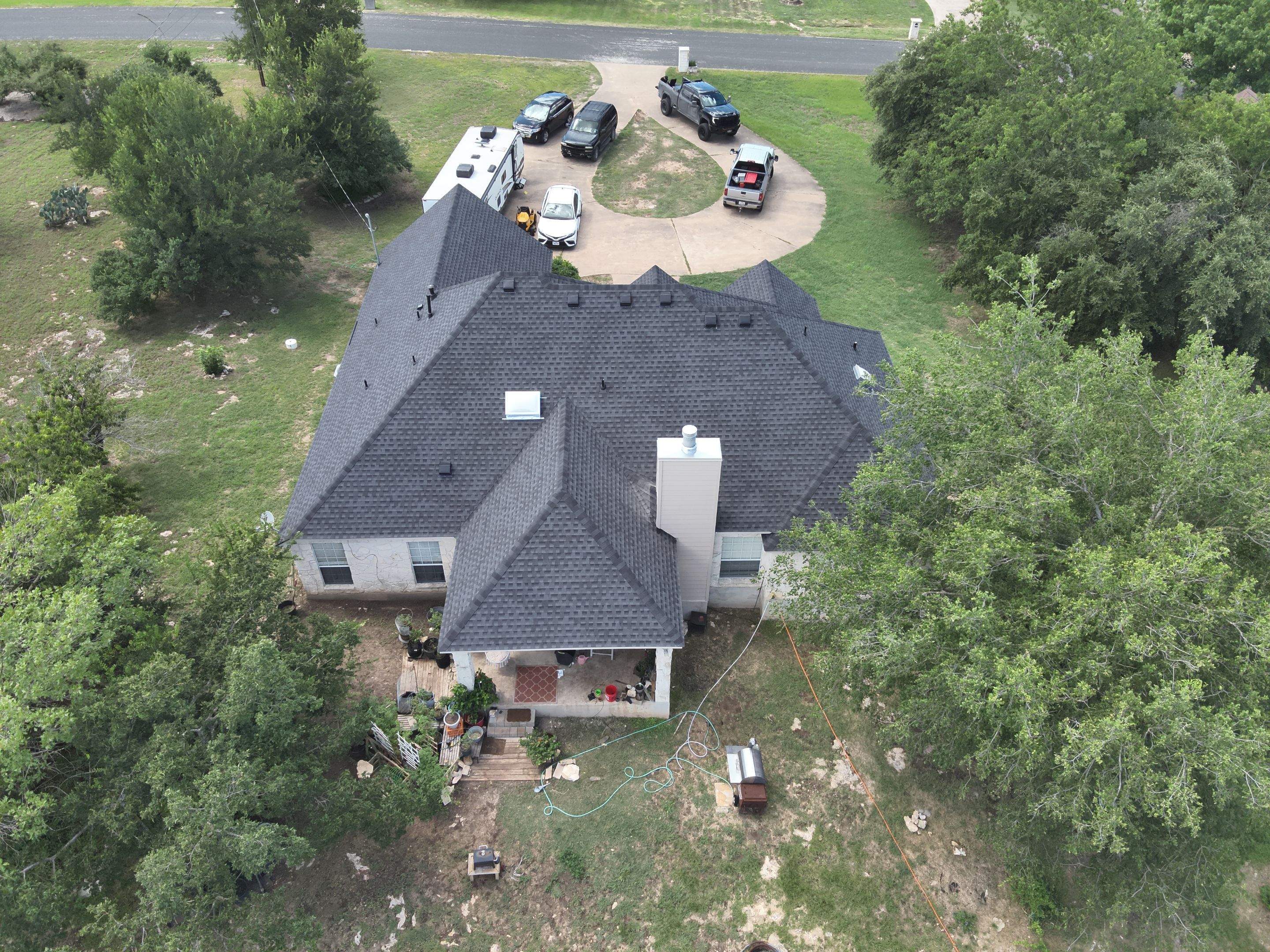 Residential Roof Replacement using GAF - HDZ - Charcoal by Action Exteriors Austin