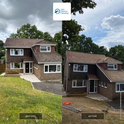 Exterior Clean - Roof - Patio - Driveway using Honda 15lpm Low Pressure Washing Machine