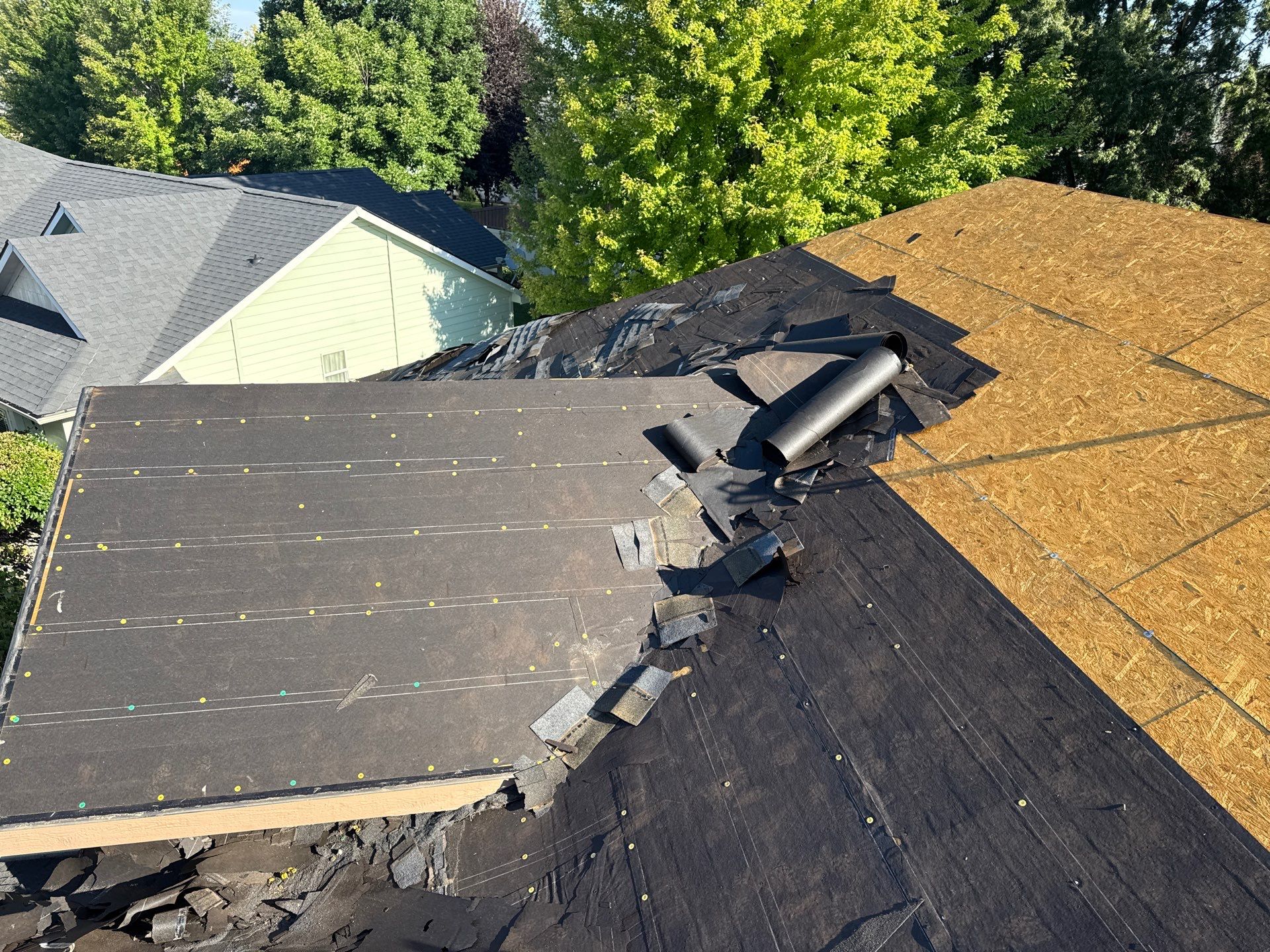 Complete Residential Roof Replacement Featuring Gray Architectural Shingles in Meridian by Olive Roofing