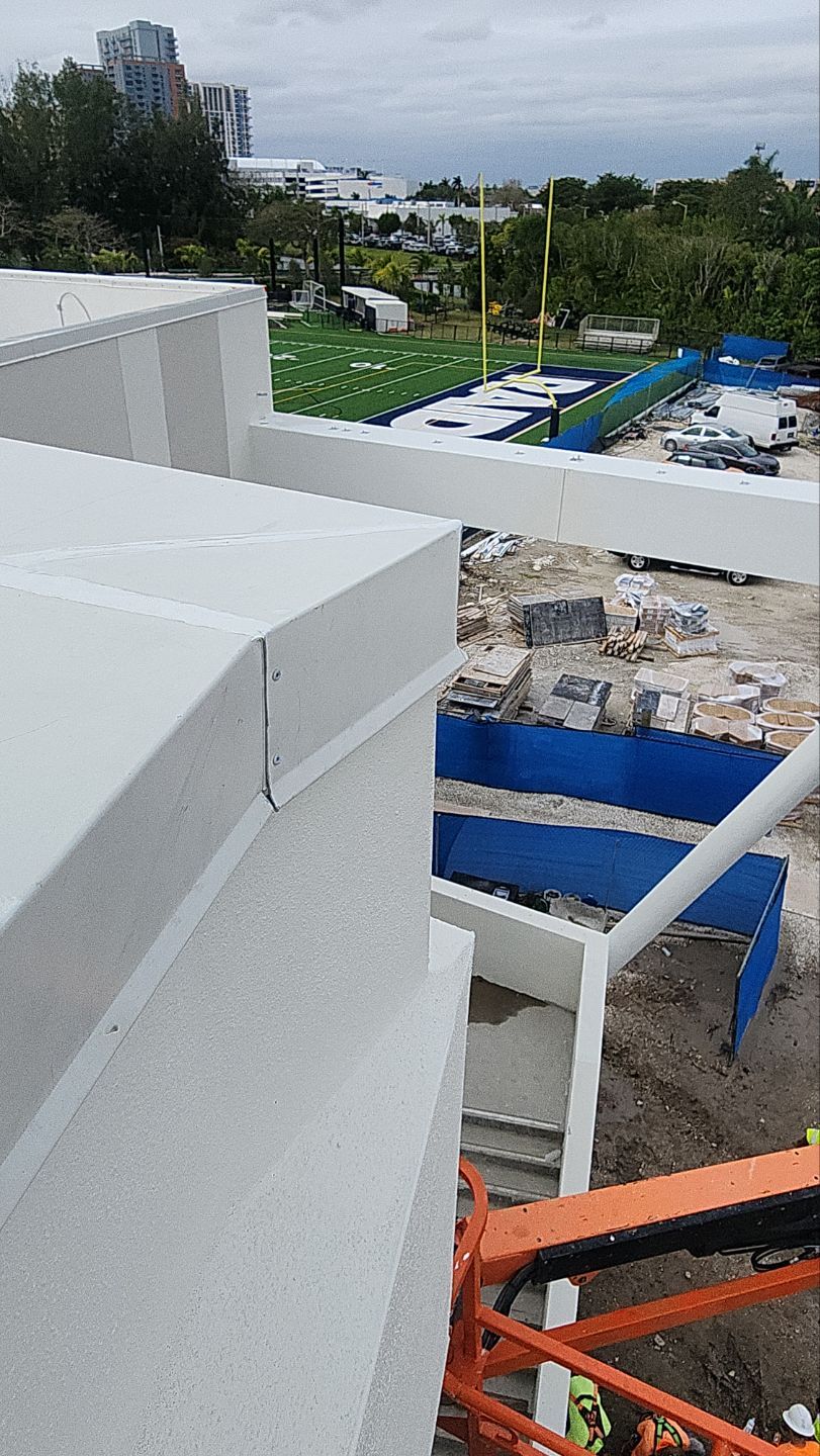 Commercial TPO Membrane Roof Installation at Pinecrest Educational Facility by AJF ROOFING INC