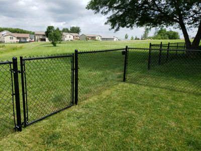 Black Vinyl Chain Link Perimeter Fence Installation in Waterloo