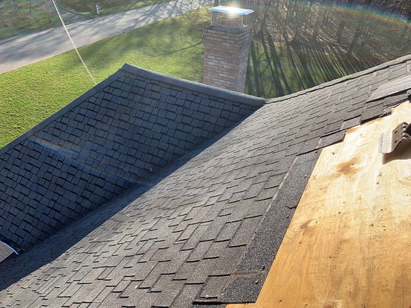 Residential Roofing Installation using Owens Corning TruDefinition Onyx Black by A Plus Exterior