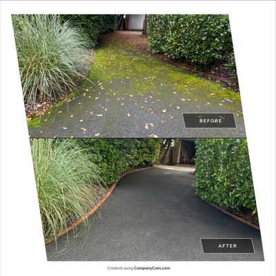 Driveway and Rockery clean using Honda 15lpm Low Pressure Washing Machine