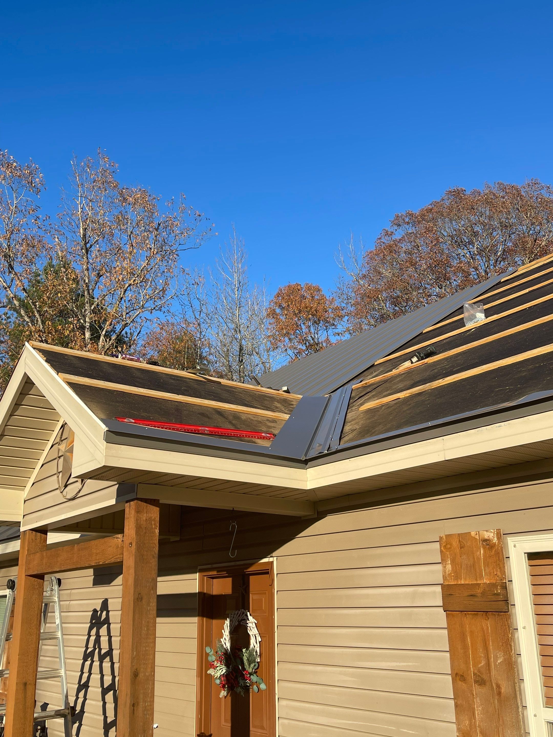 Residential Metal Roof Replacement using Reed's Metals: 26 GA. Standing Seam: Charcoal Grey by Hostetler Roofing