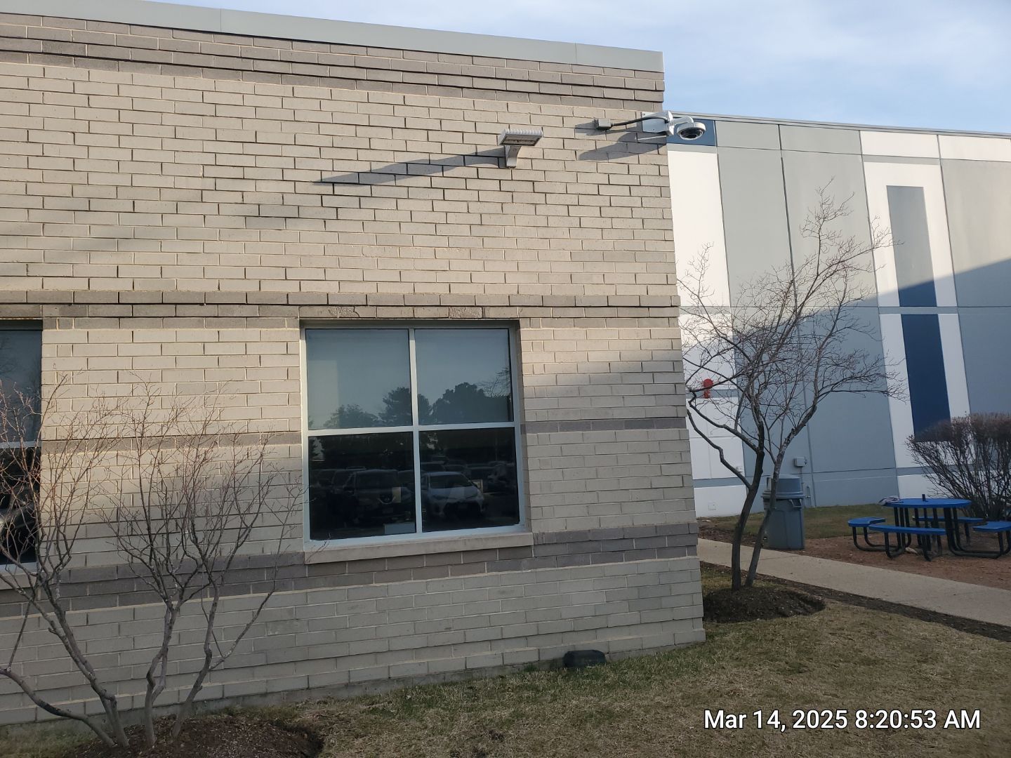 Commercial Facade cleaning using Algaecide, soft wash soap by Northern Power Washing LLC.