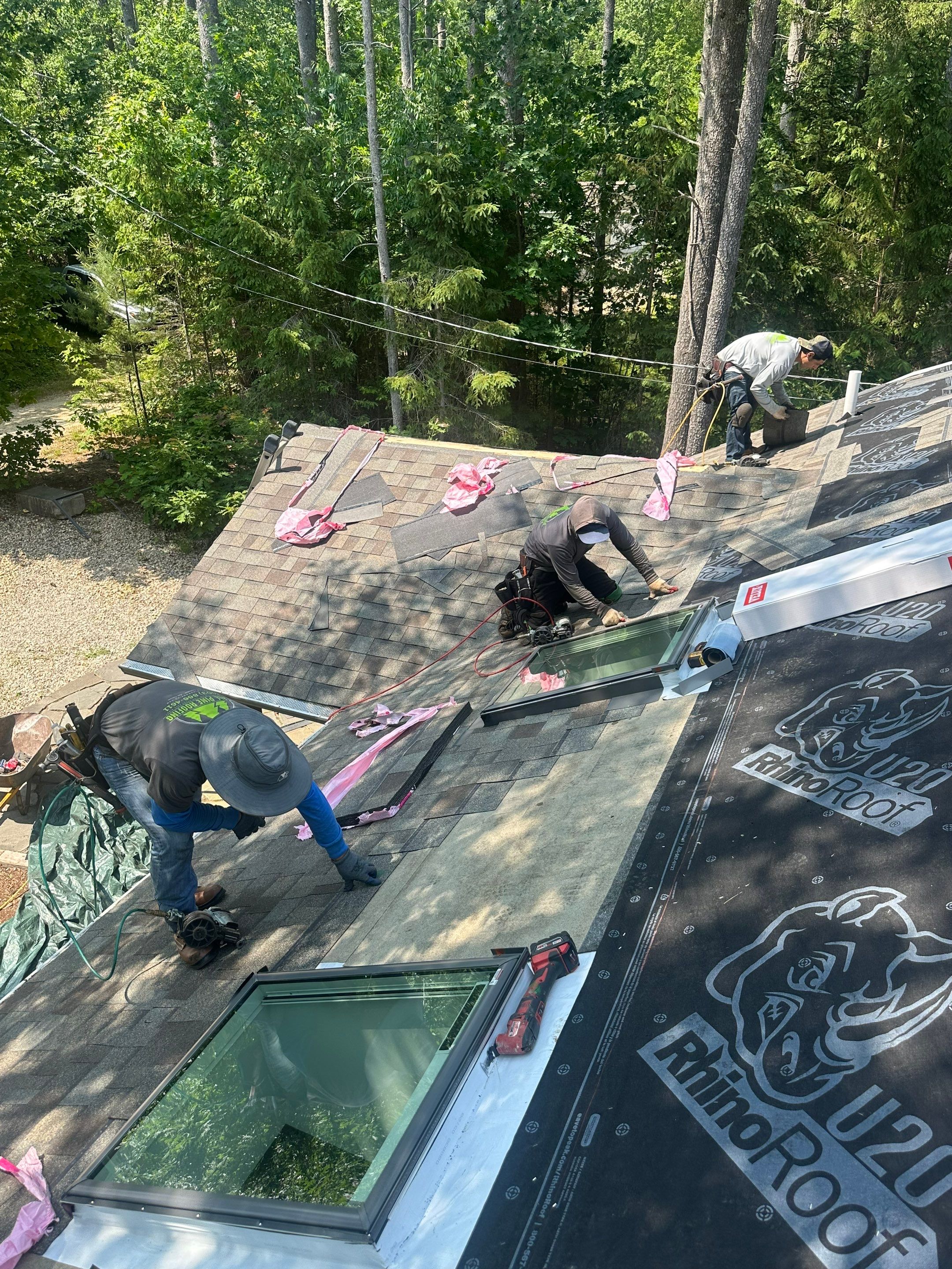 OC Roof Install On The Lake In Deerfield, New Hampshire by Tall pine roofing