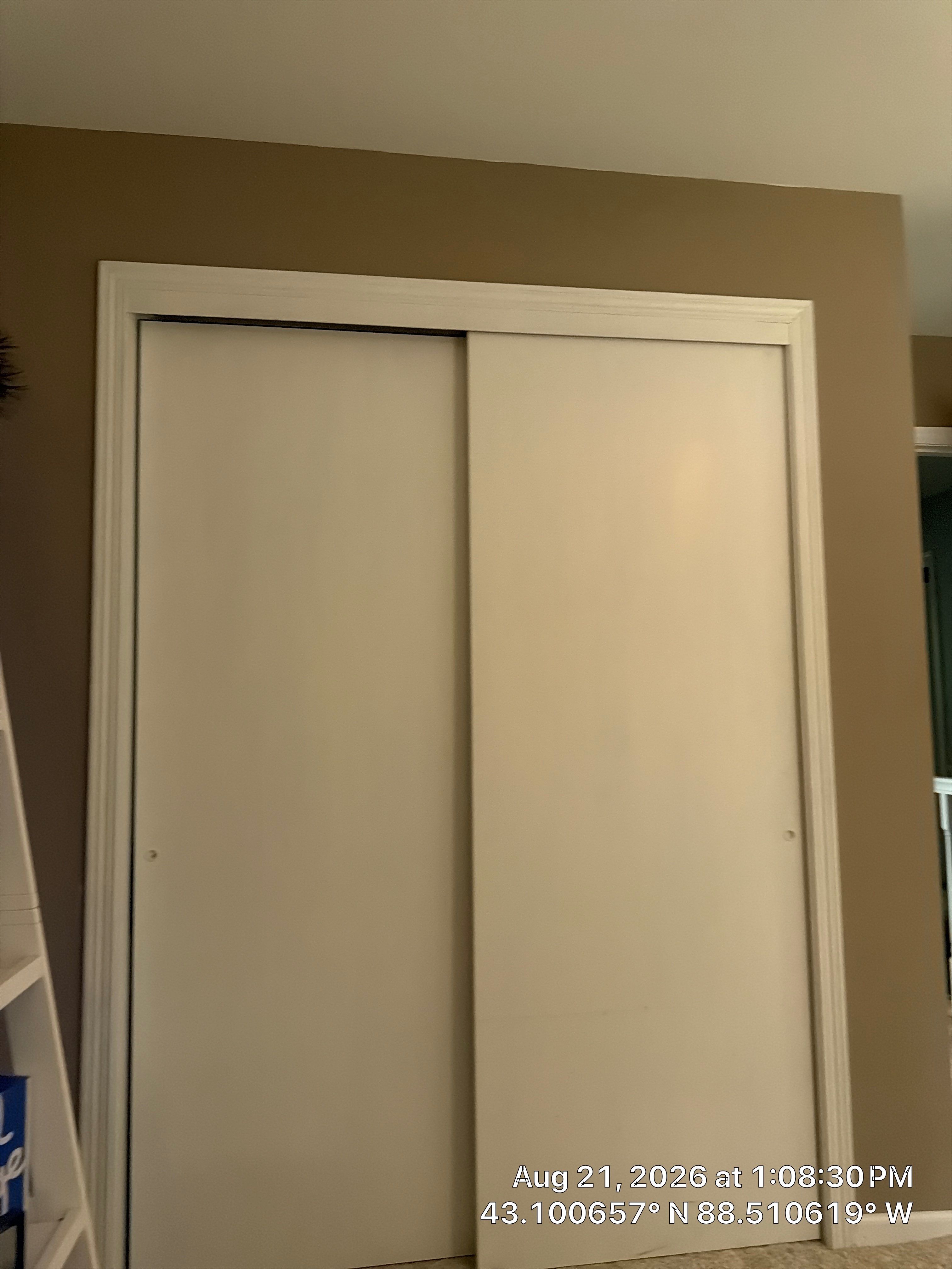 New White Sliding Closet Door Installation in Oconomowoc by CompanyCam Sales Demo