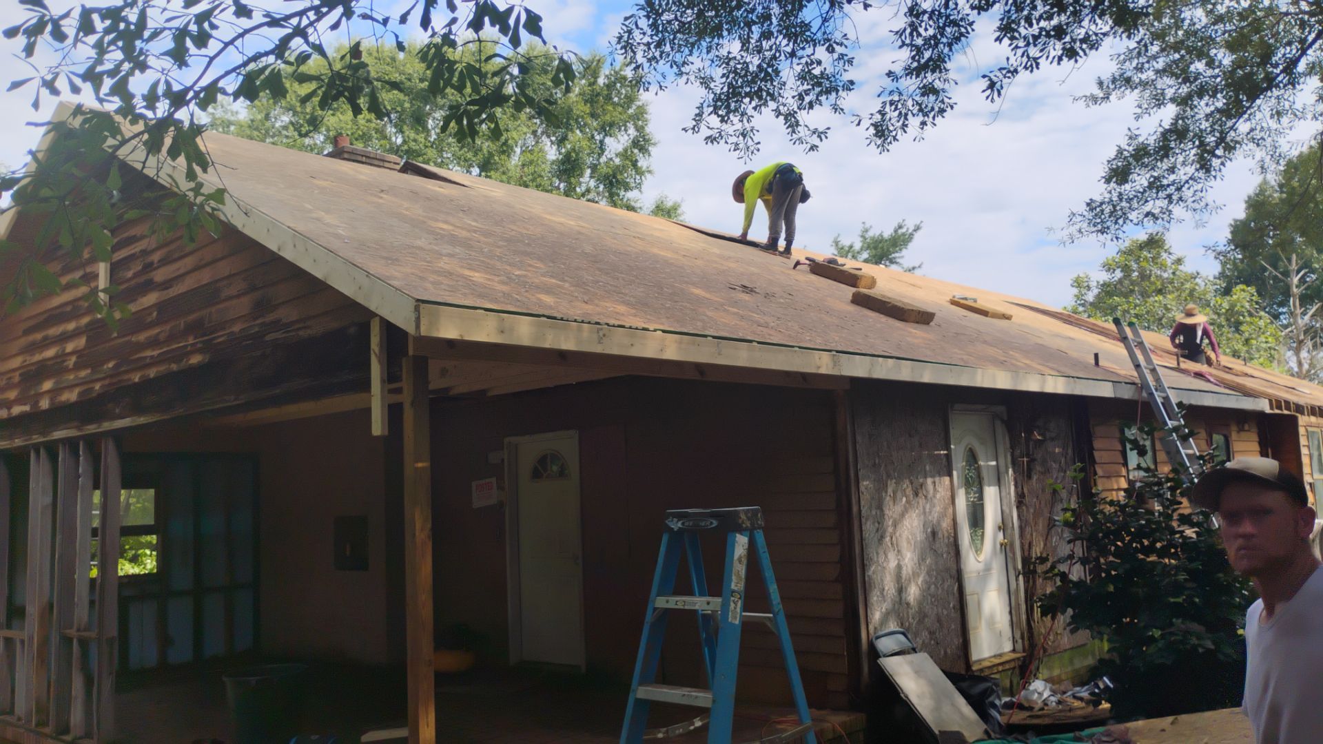 Syler roofing job by BROCK BUILDERS 