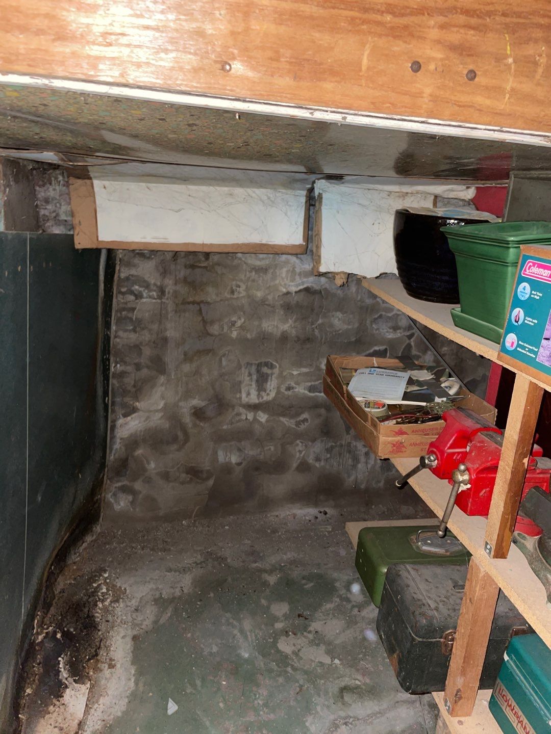 Wall repair with Fortress Invisibeams by ACE Waterproofing & Basement Solutions