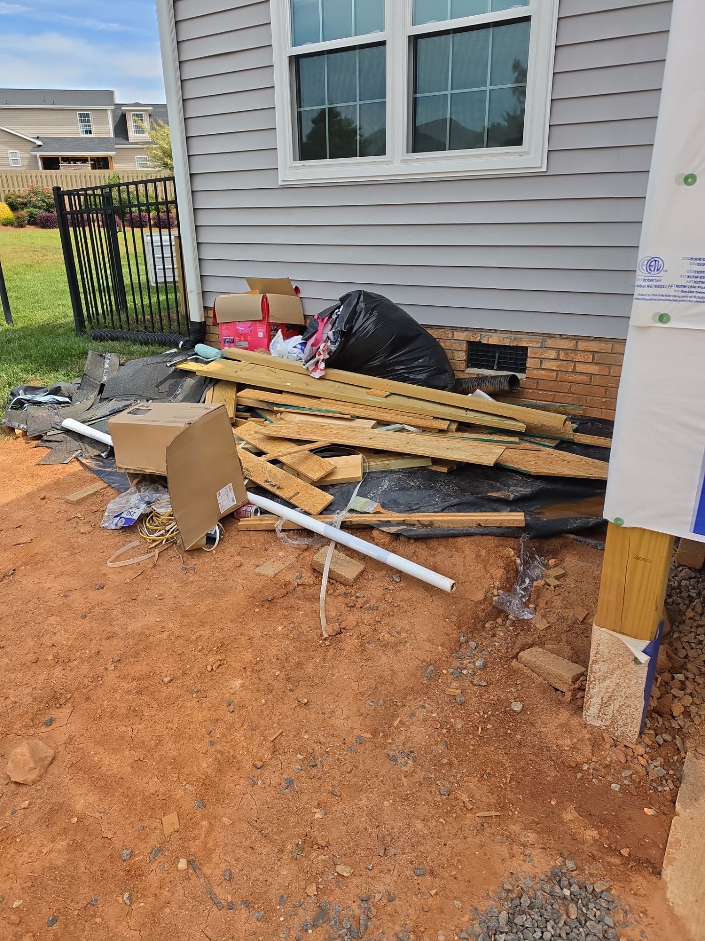 Job site clean up in Rock Hill by Badger Hauling