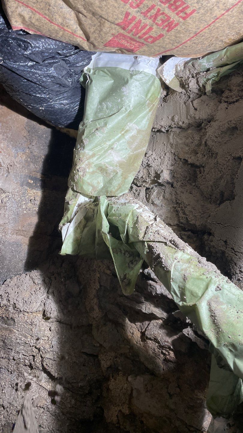 Parge Coating Drew's Stone Foundation by Waterproofing Northeast