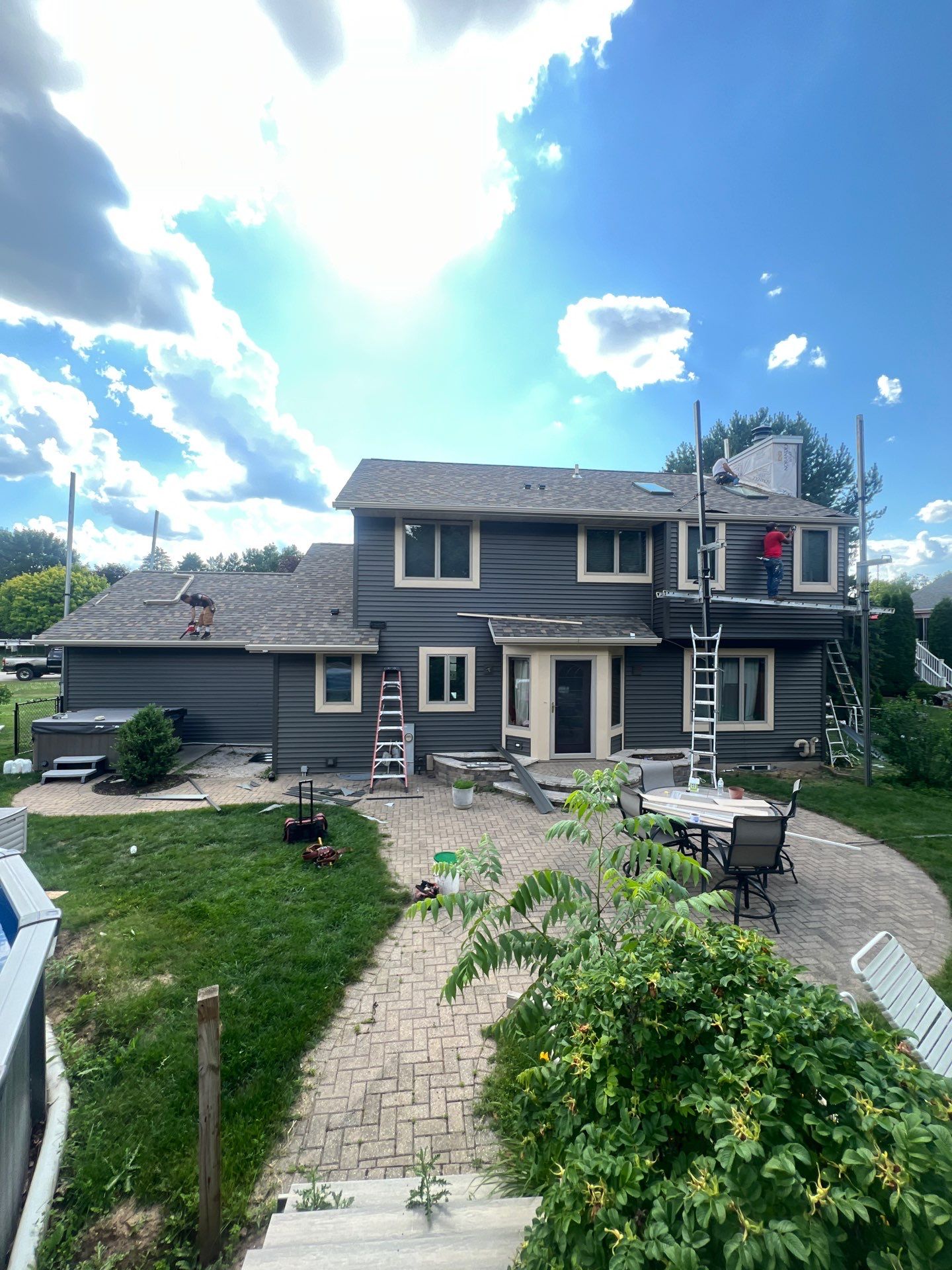 Bye Bye Cedar Siding ! Hello Misty Shadow!  by Gellings Roofing & Siding