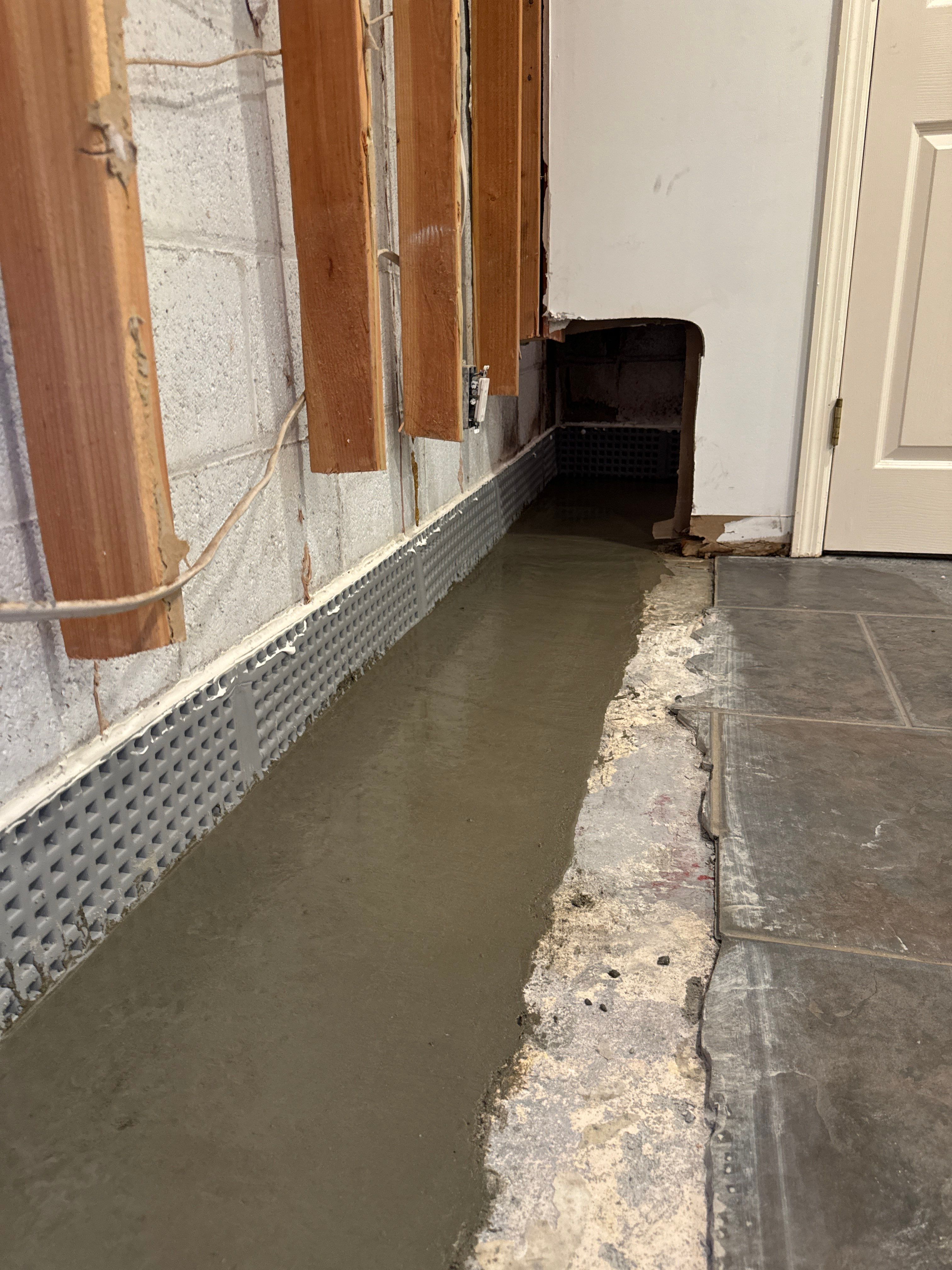 Interior French Drain Basking Ridge NJ by Pure Service Pro, LLC 