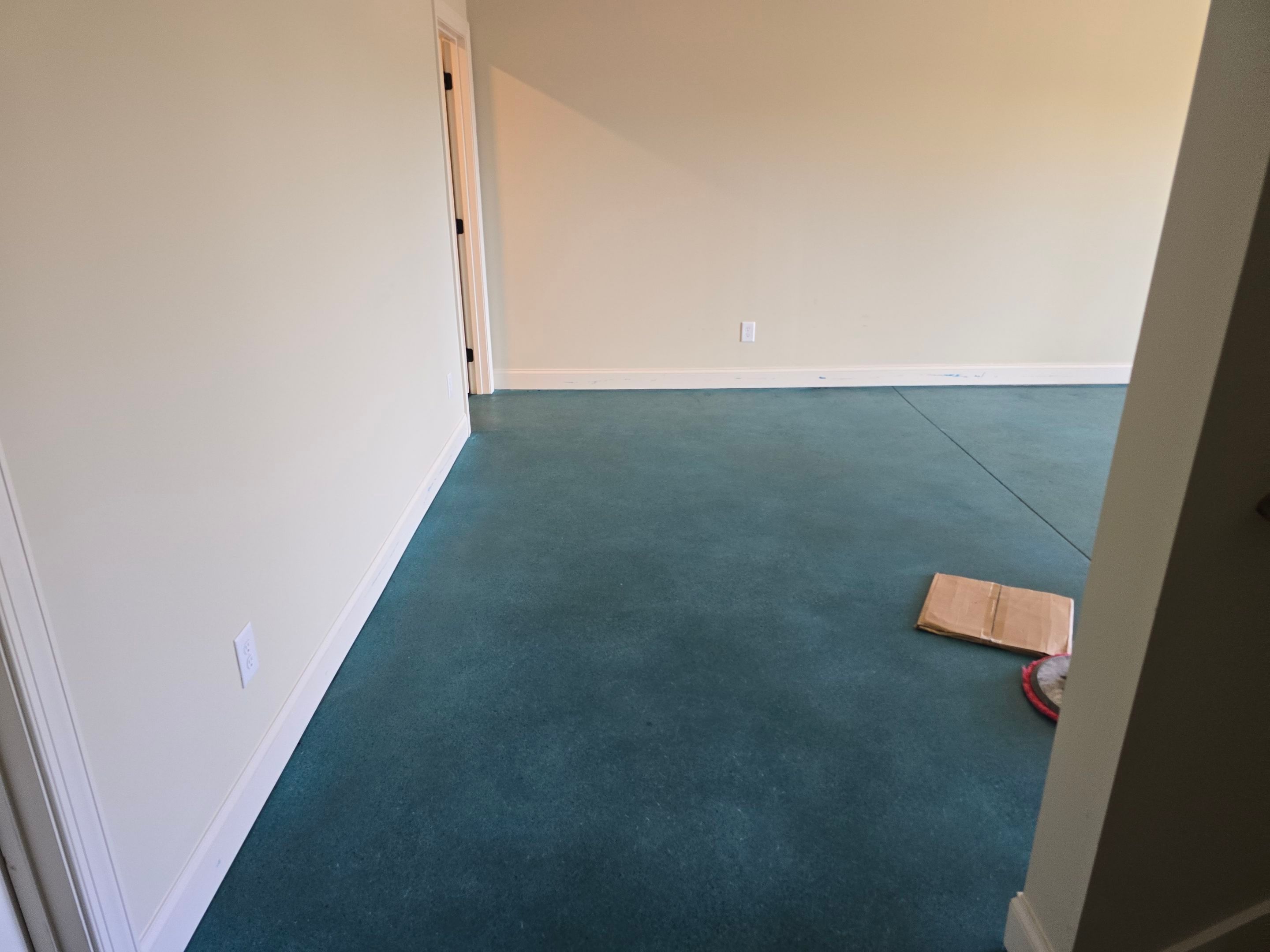 Basement Floor in Carribbean Blue by Elite Floor Solutions
