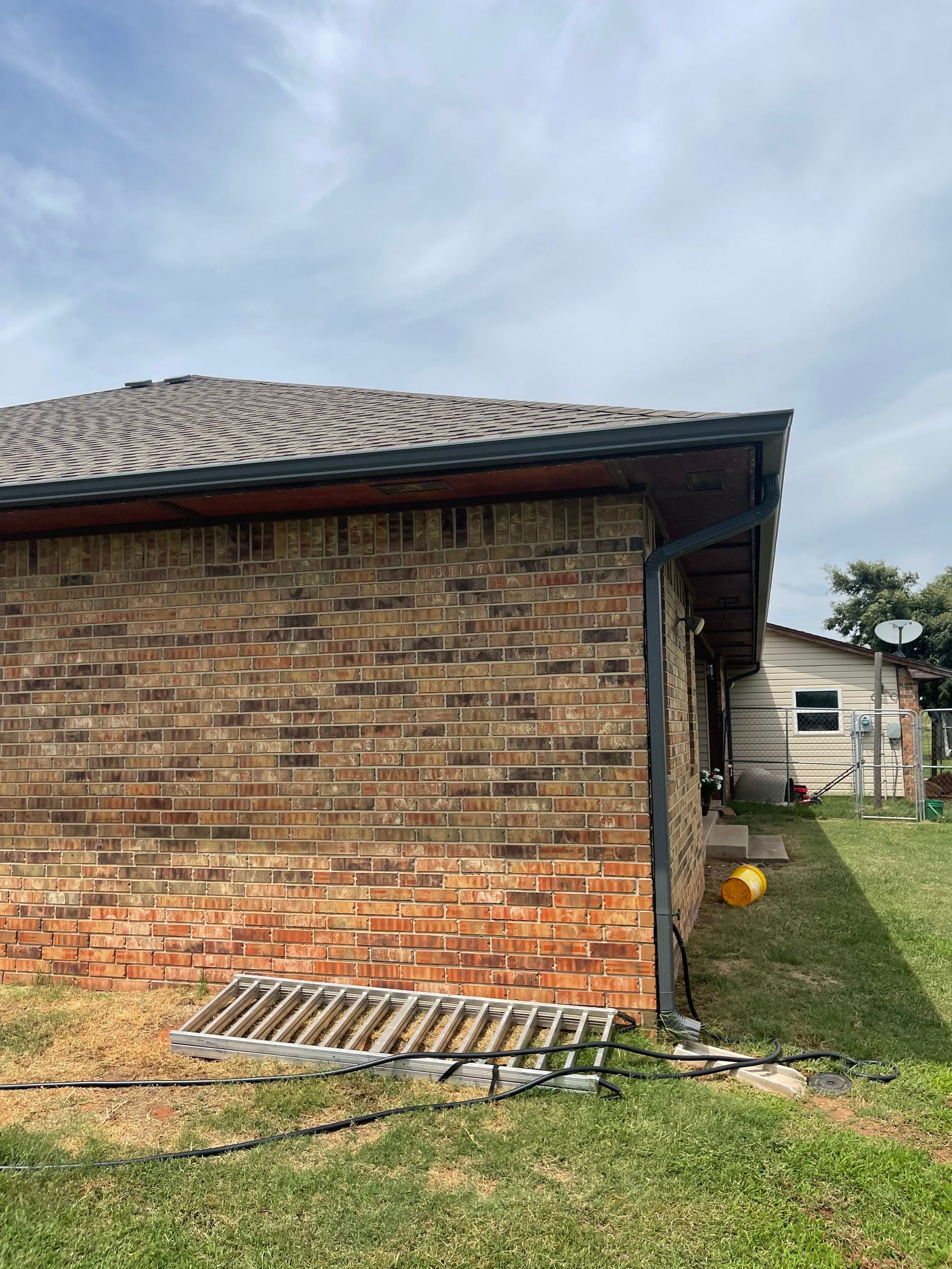 Hail Damage on a Roofing System by Icon Roofing And Construction 