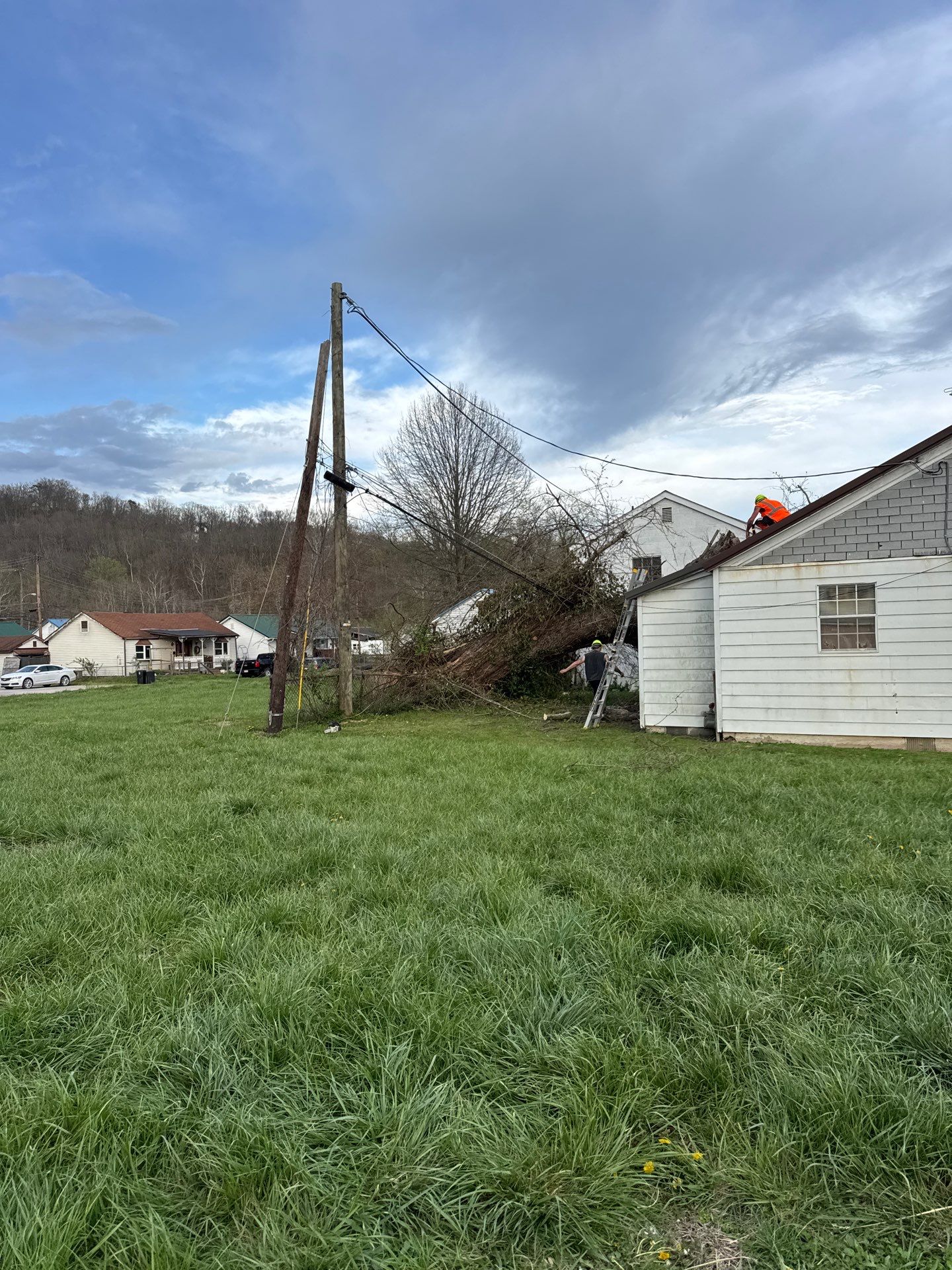 Project in Nitro, WV Rotator Crane Lifts Tree Off House | Nitro WV • One Wrong Move Job | Rotator Crane Tree Removal • Heavy Rescue Tree Job | Nitro WV • Extreme Tree Removal Over Home | Nitro WV by Jones Empire LLC