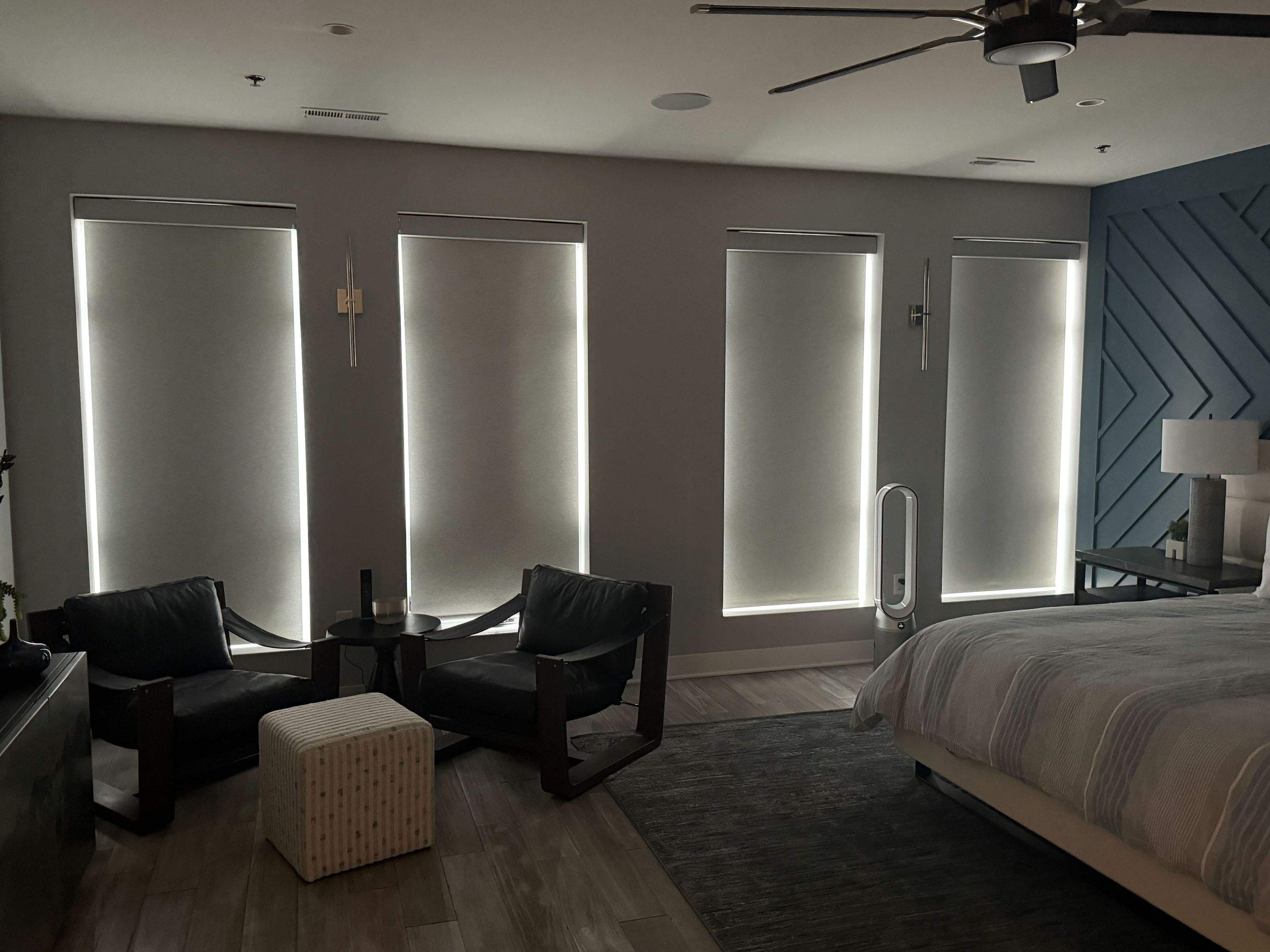 Bridge Park Penthouse: Control4 Integration of 46 Shades by Connesso