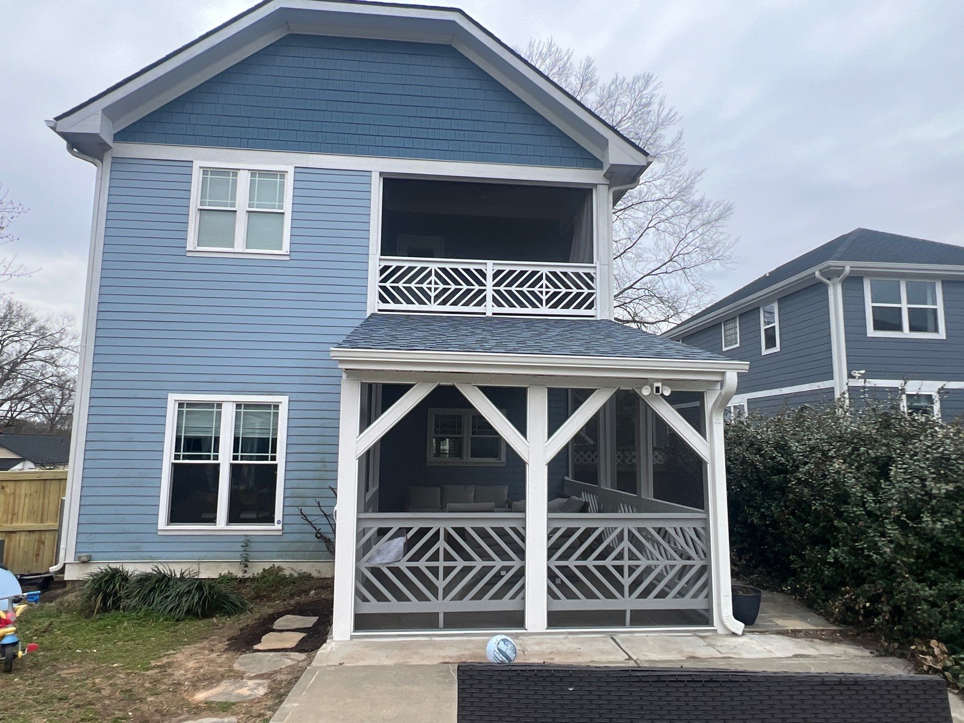 Durham Pergola-to-Screened Porch Transformation by The Remodeling Company