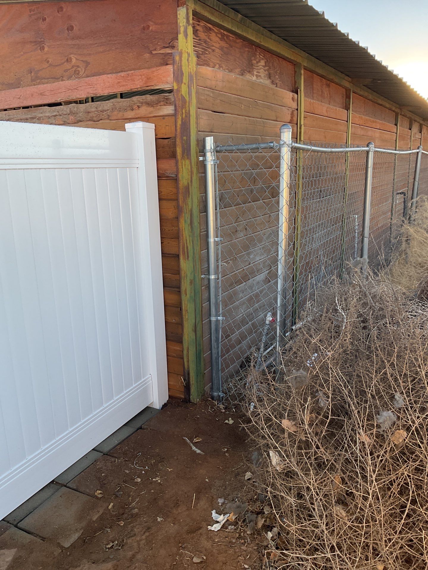 Replacement of old chain link fence by Fence Guys Inc. 
